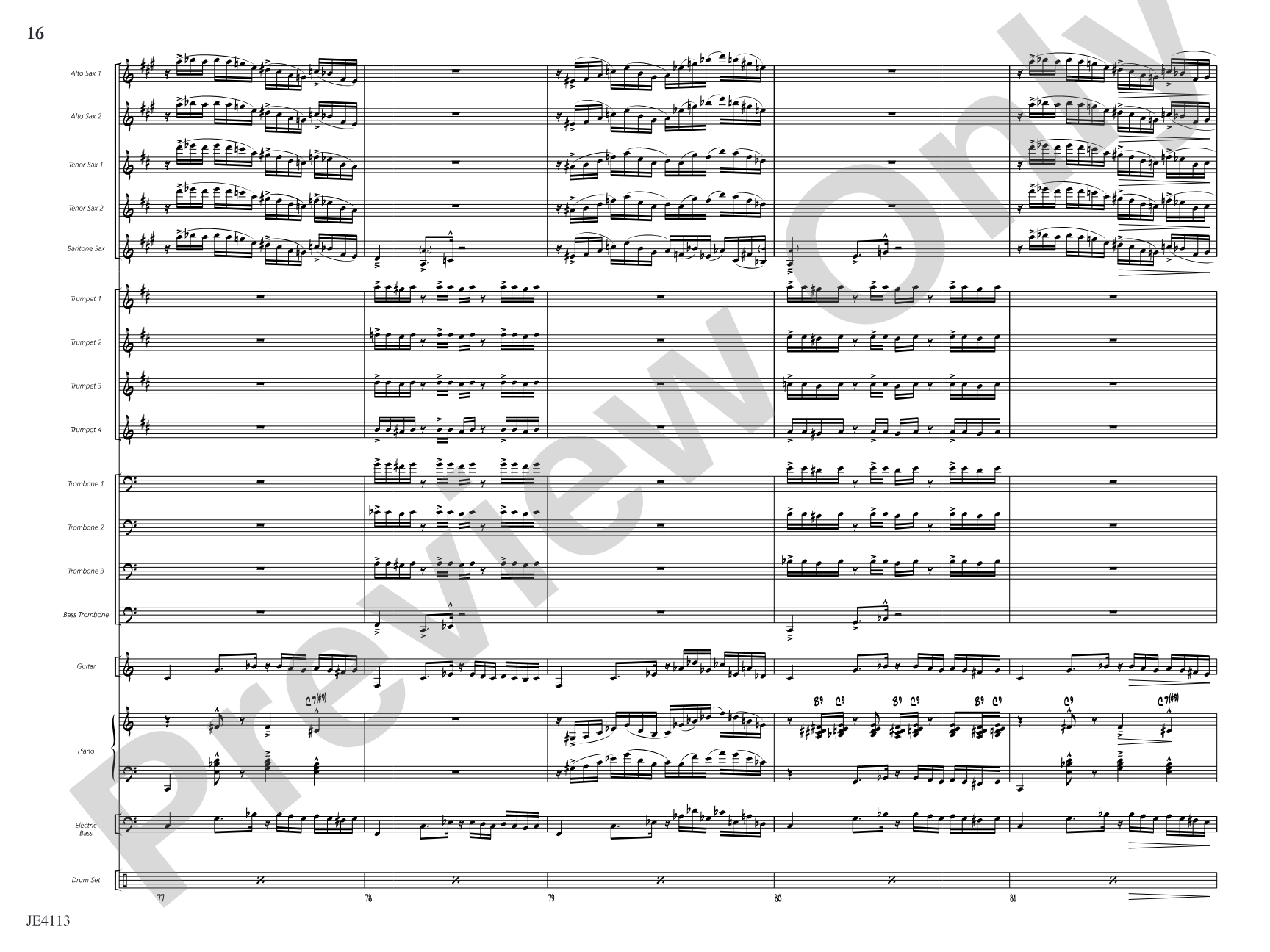 The Brat: Jazz Ensemble Conductor Score & Parts