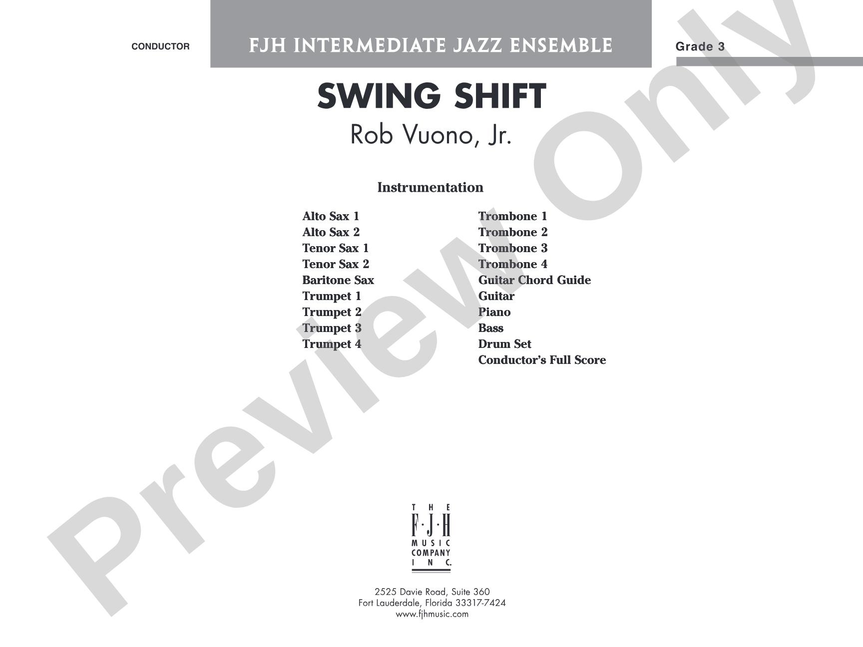 Swing Shift: Jazz Ensemble Conductor Score & Parts