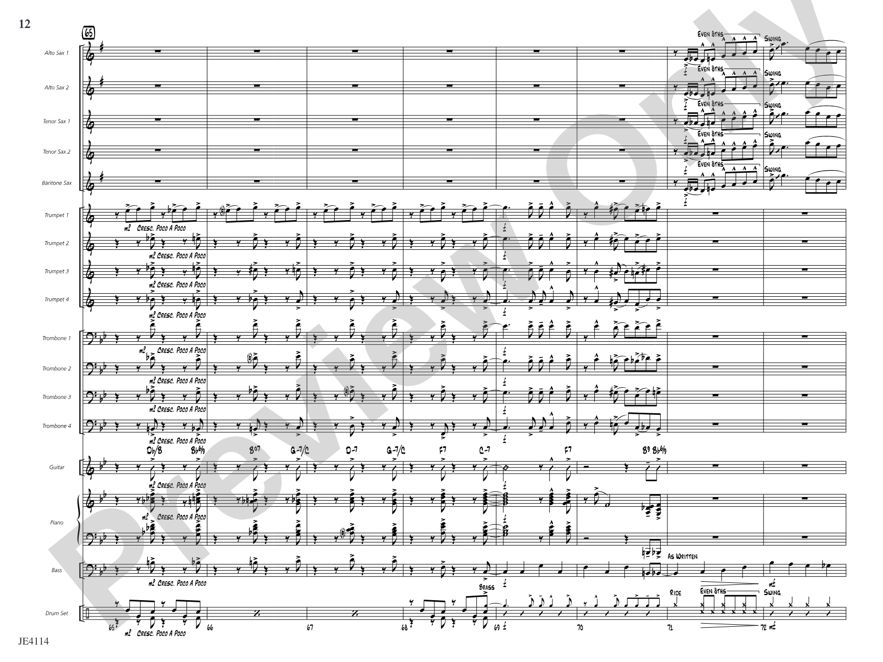 Swing Shift: Jazz Ensemble Conductor Score & Parts