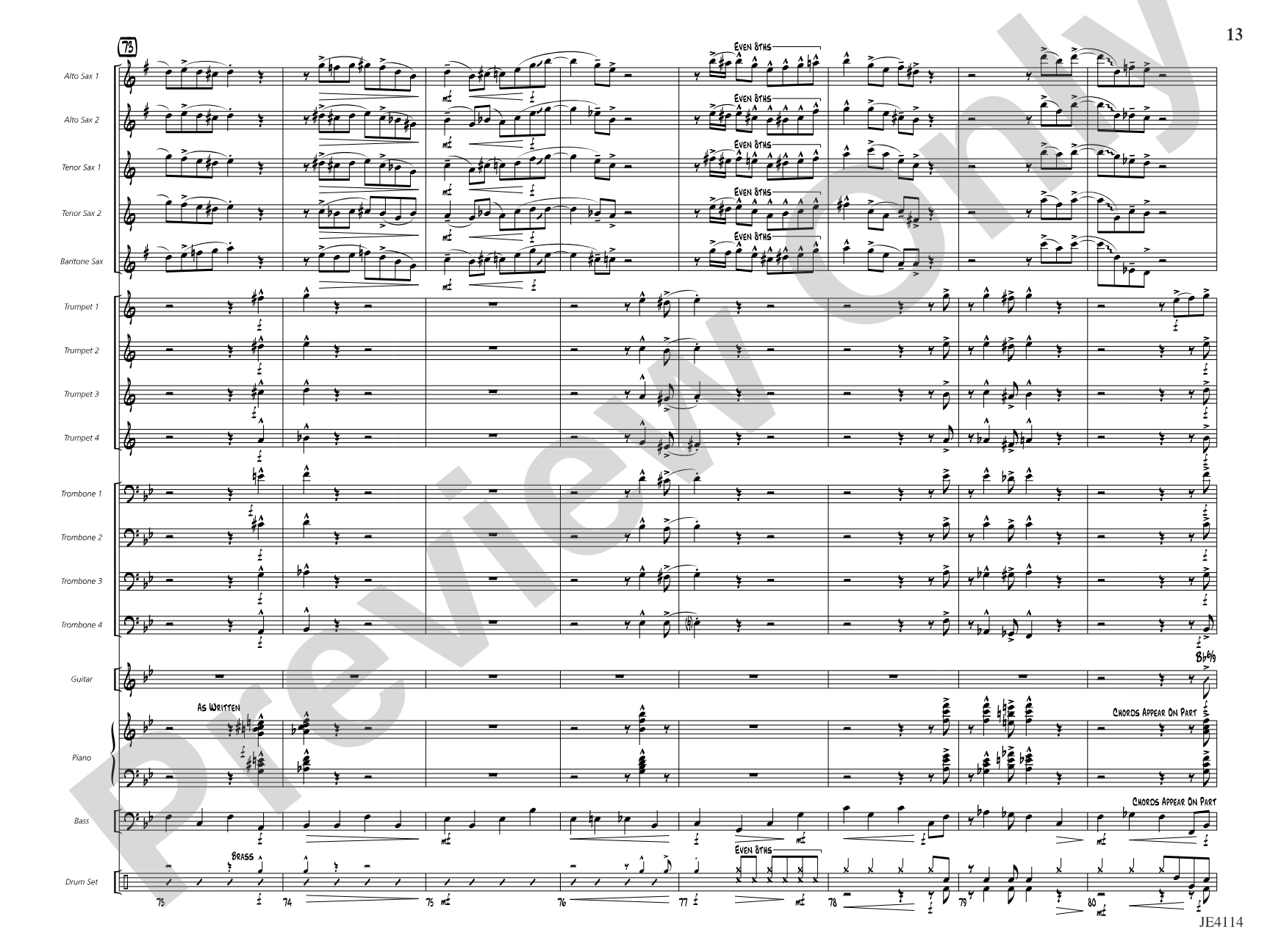 Swing Shift: Jazz Ensemble Conductor Score & Parts
