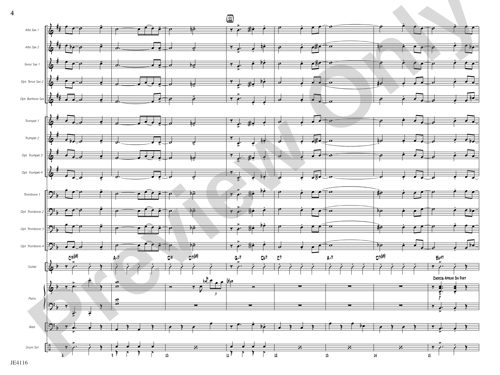 Finding You Here: Jazz Ensemble Conductor Score & Parts