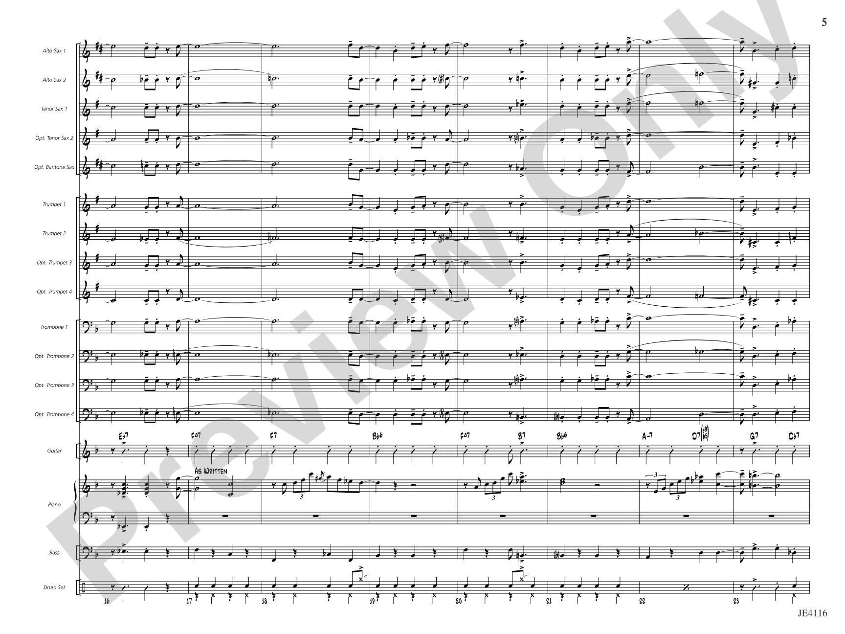 Finding You Here: Jazz Ensemble Conductor Score & Parts