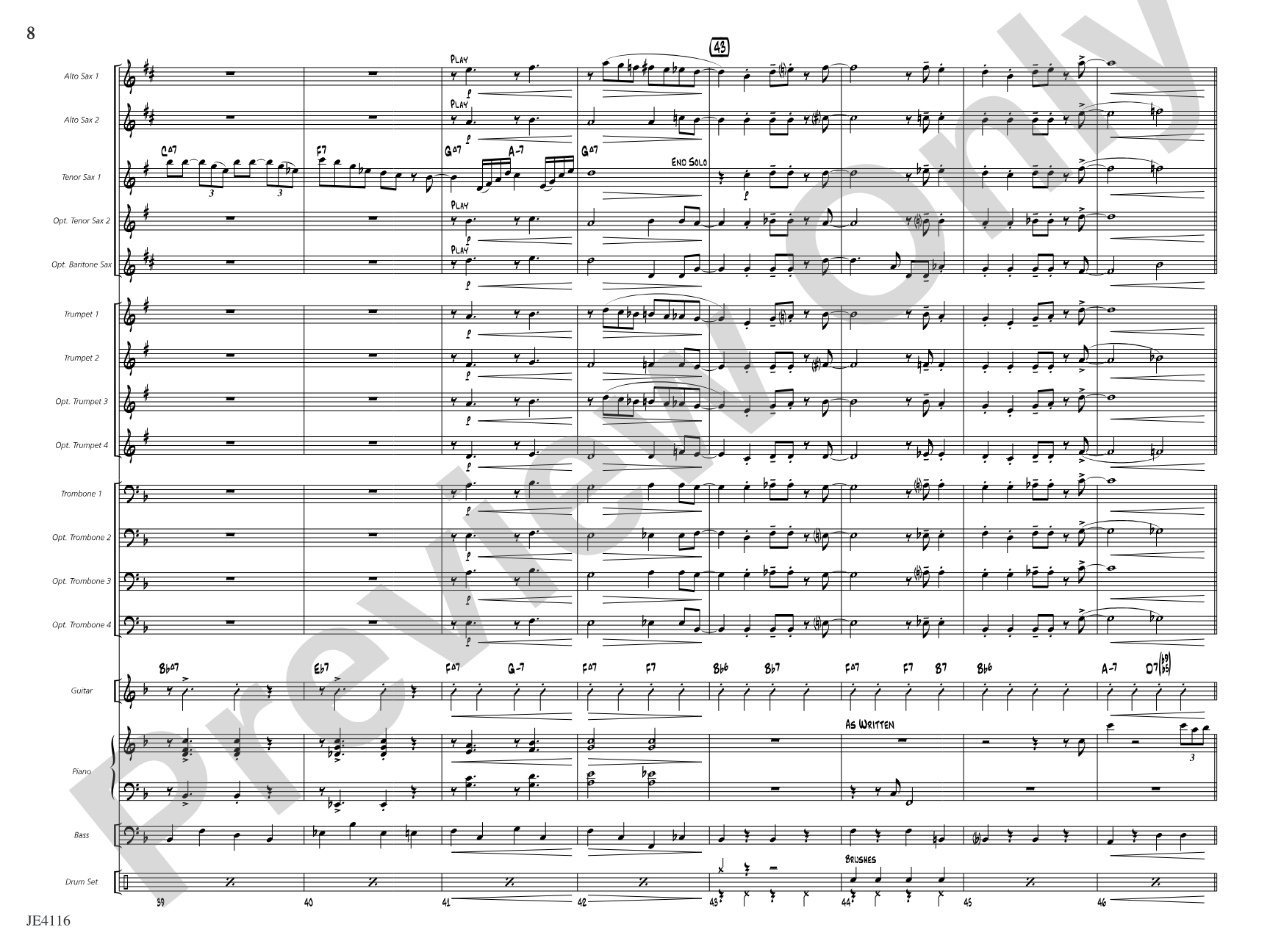 Finding You Here: Jazz Ensemble Conductor Score & Parts