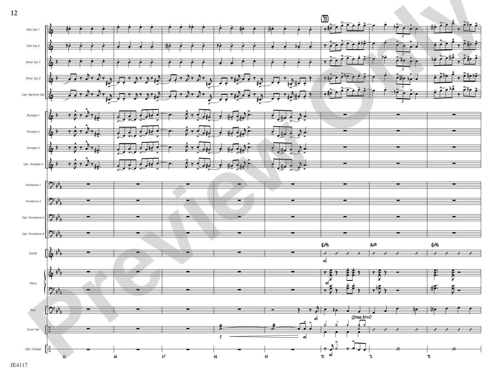The Q.C. Shuffle: Jazz Ensemble Conductor Score & Parts