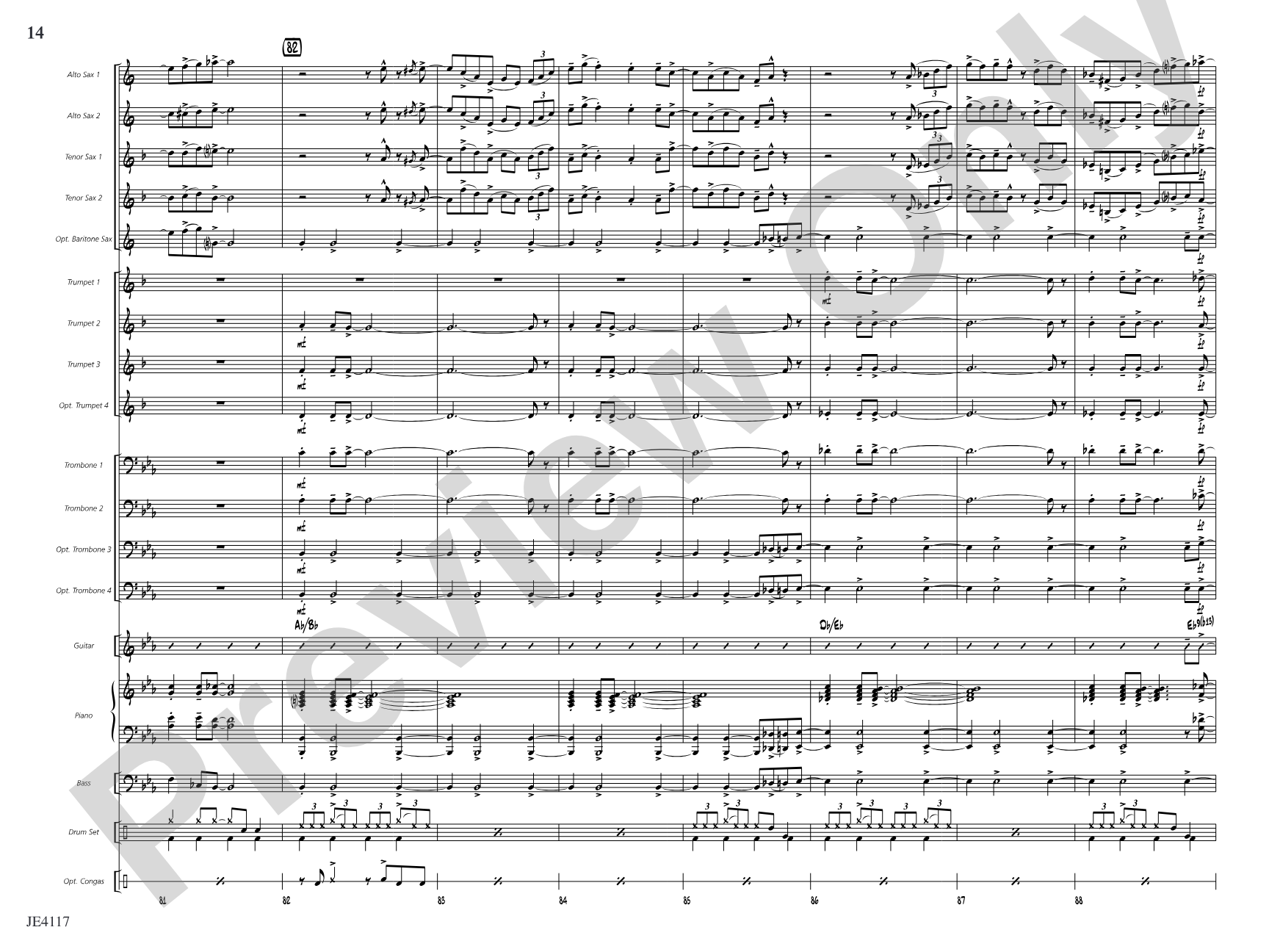 The Q.C. Shuffle: Jazz Ensemble Conductor Score & Parts