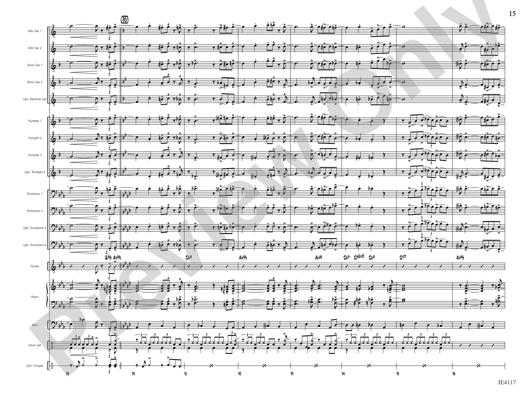 The Q.C. Shuffle: Jazz Ensemble Conductor Score & Parts