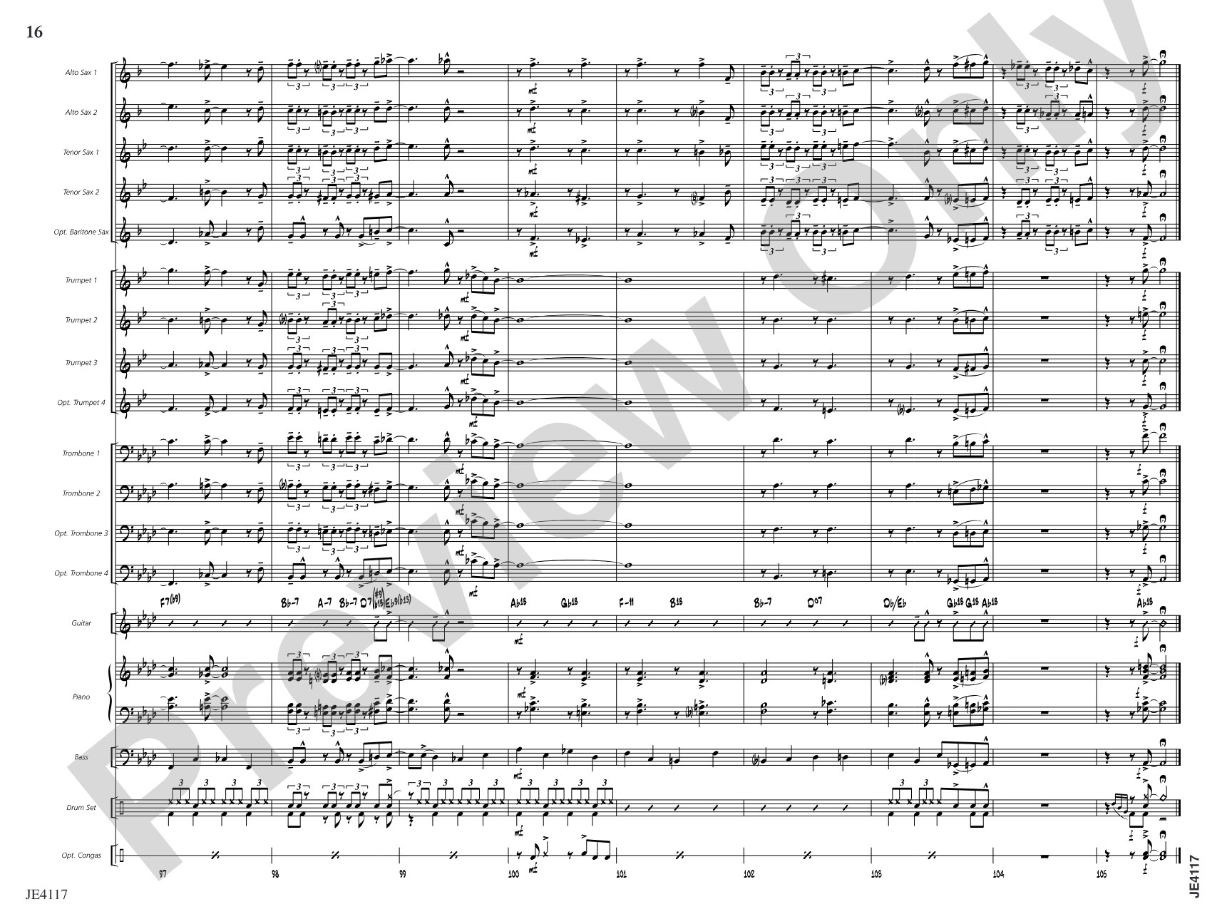 The Q.C. Shuffle: Jazz Ensemble Conductor Score & Parts