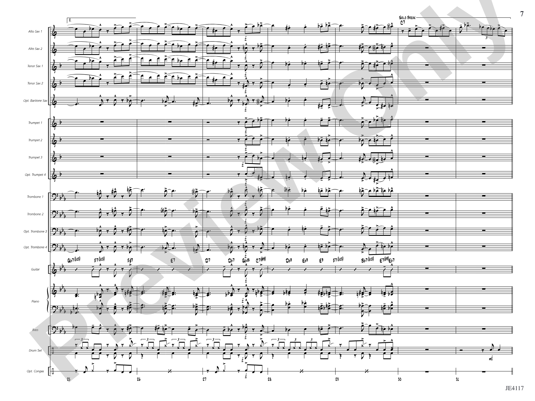 The Q.C. Shuffle: Jazz Ensemble Conductor Score & Parts