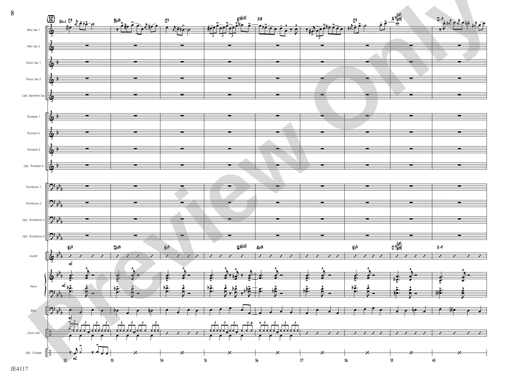 The Q.C. Shuffle: Jazz Ensemble Conductor Score & Parts