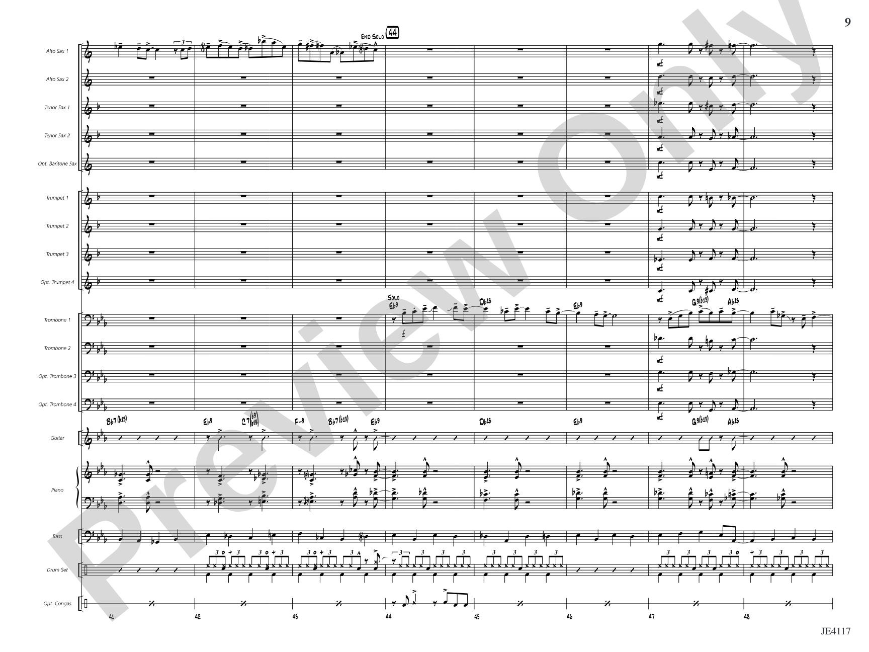 The Q.C. Shuffle: Jazz Ensemble Conductor Score & Parts
