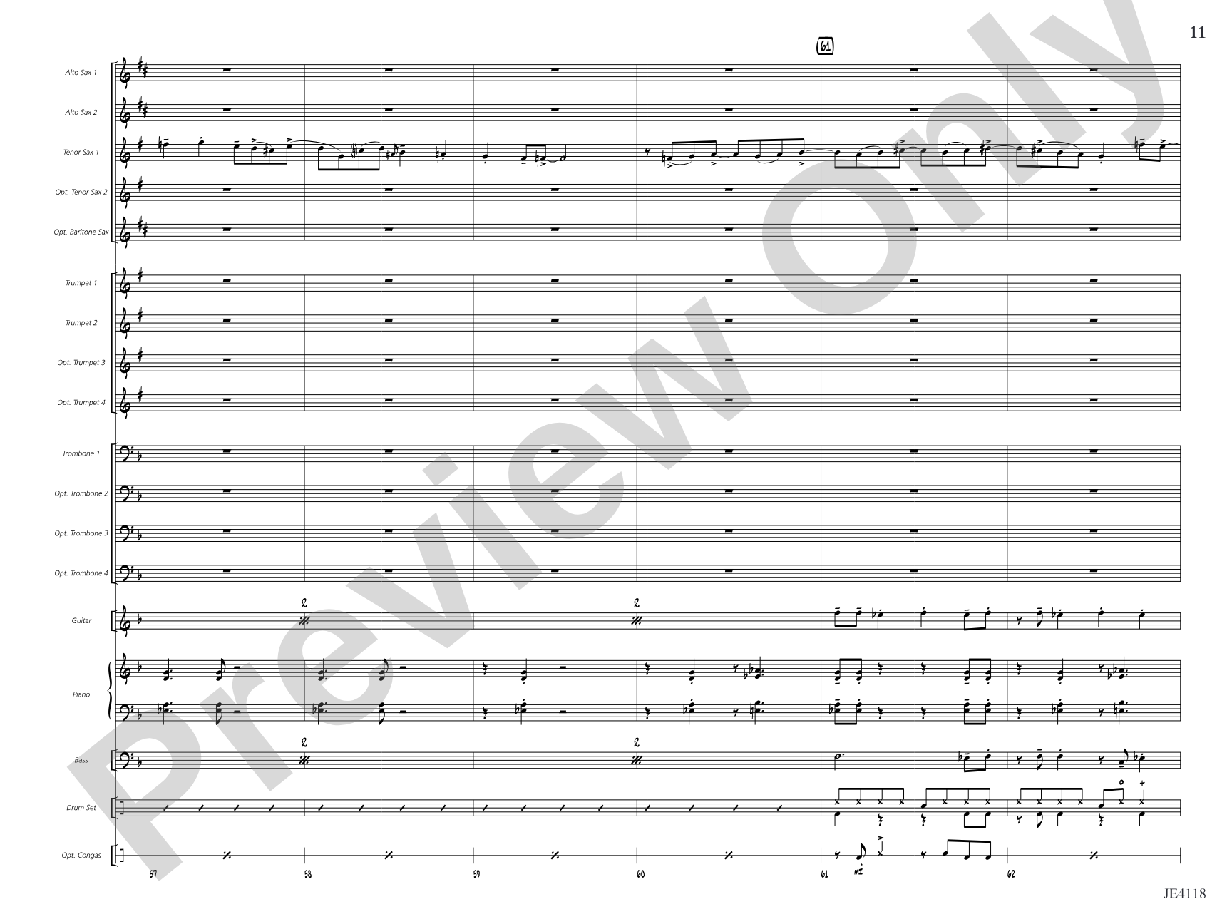 Frimmin' on the Jim-Jam: Jazz Ensemble Conductor Score & Parts