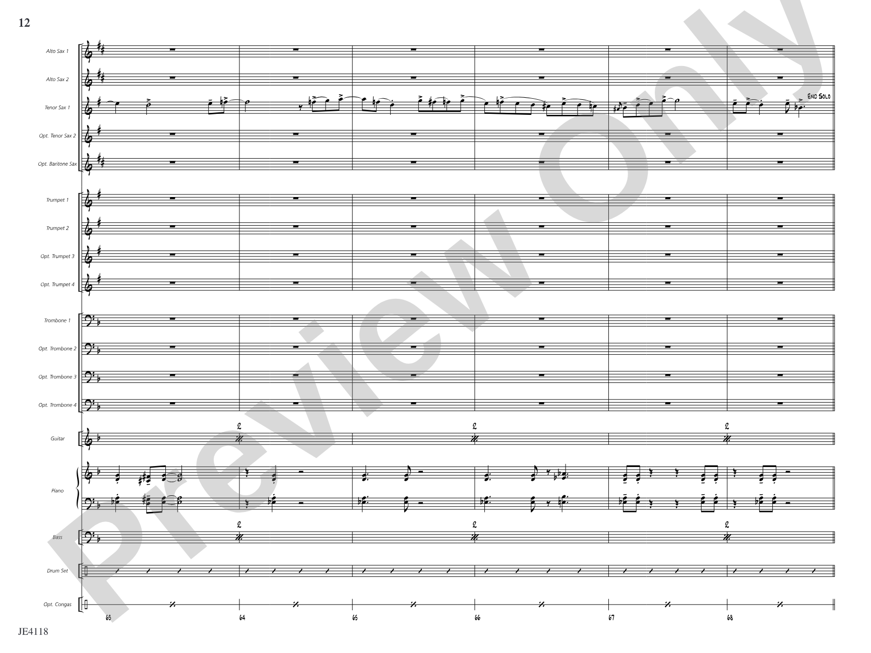 Frimmin' on the Jim-Jam: Jazz Ensemble Conductor Score & Parts
