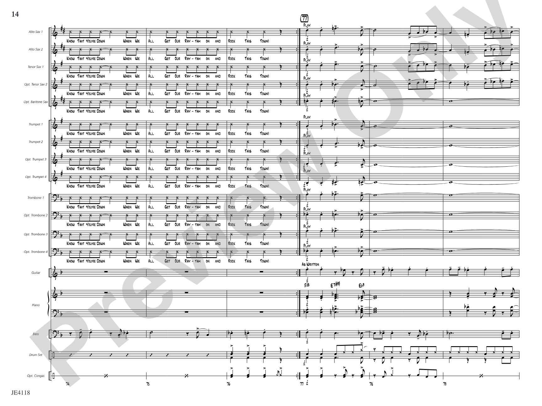 Frimmin' on the Jim-Jam: Jazz Ensemble Conductor Score & Parts