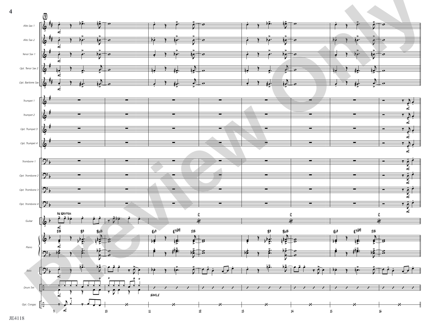 Frimmin' on the Jim-Jam: Jazz Ensemble Conductor Score & Parts