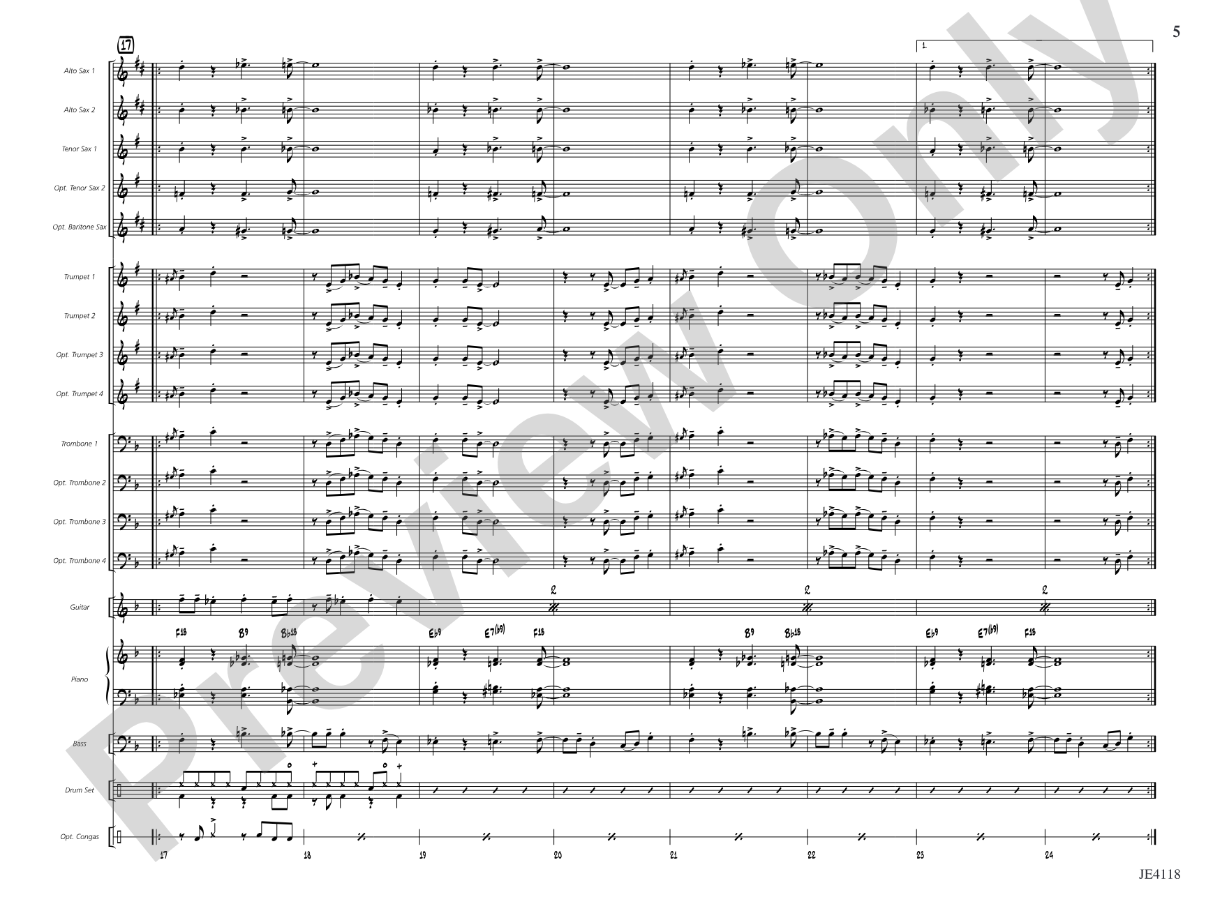 Frimmin' on the Jim-Jam: Jazz Ensemble Conductor Score & Parts