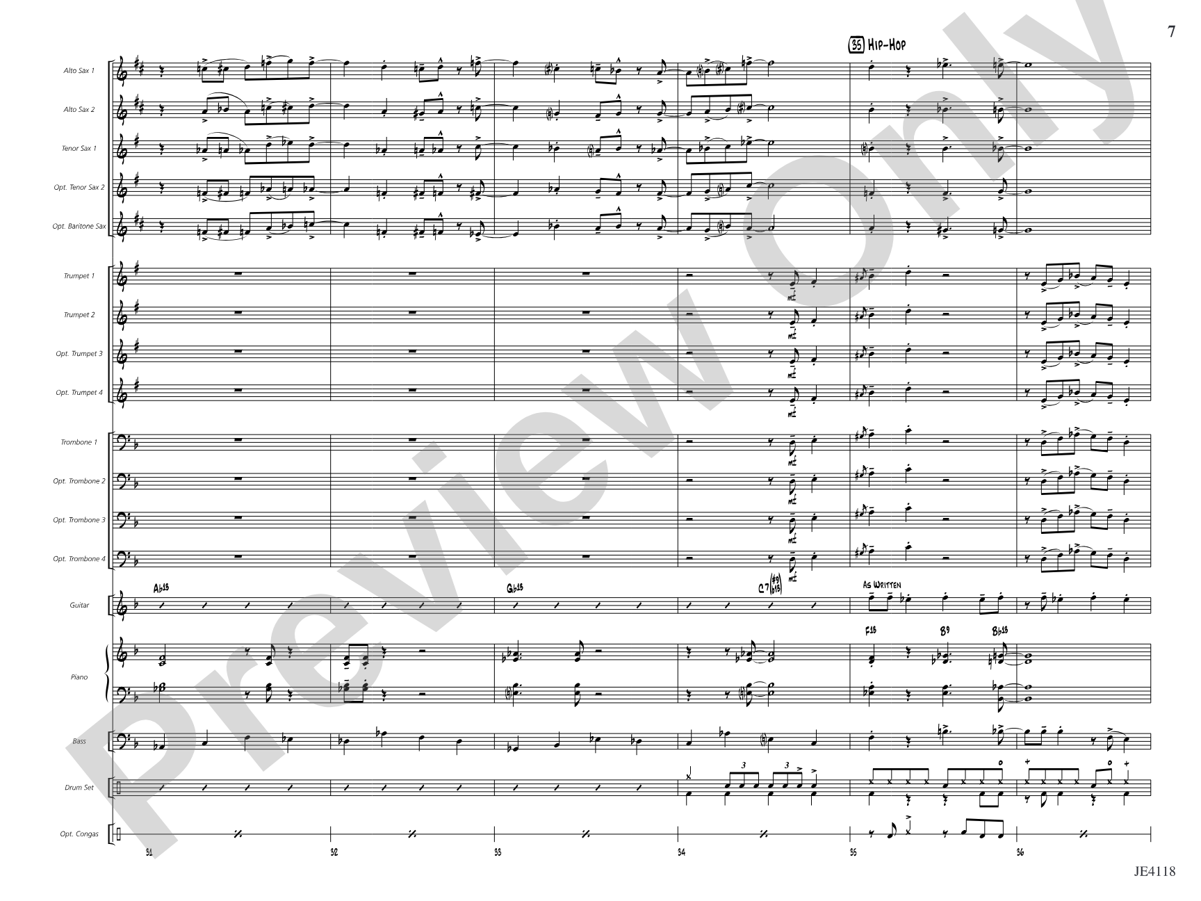 Frimmin' on the Jim-Jam: Jazz Ensemble Conductor Score & Parts
