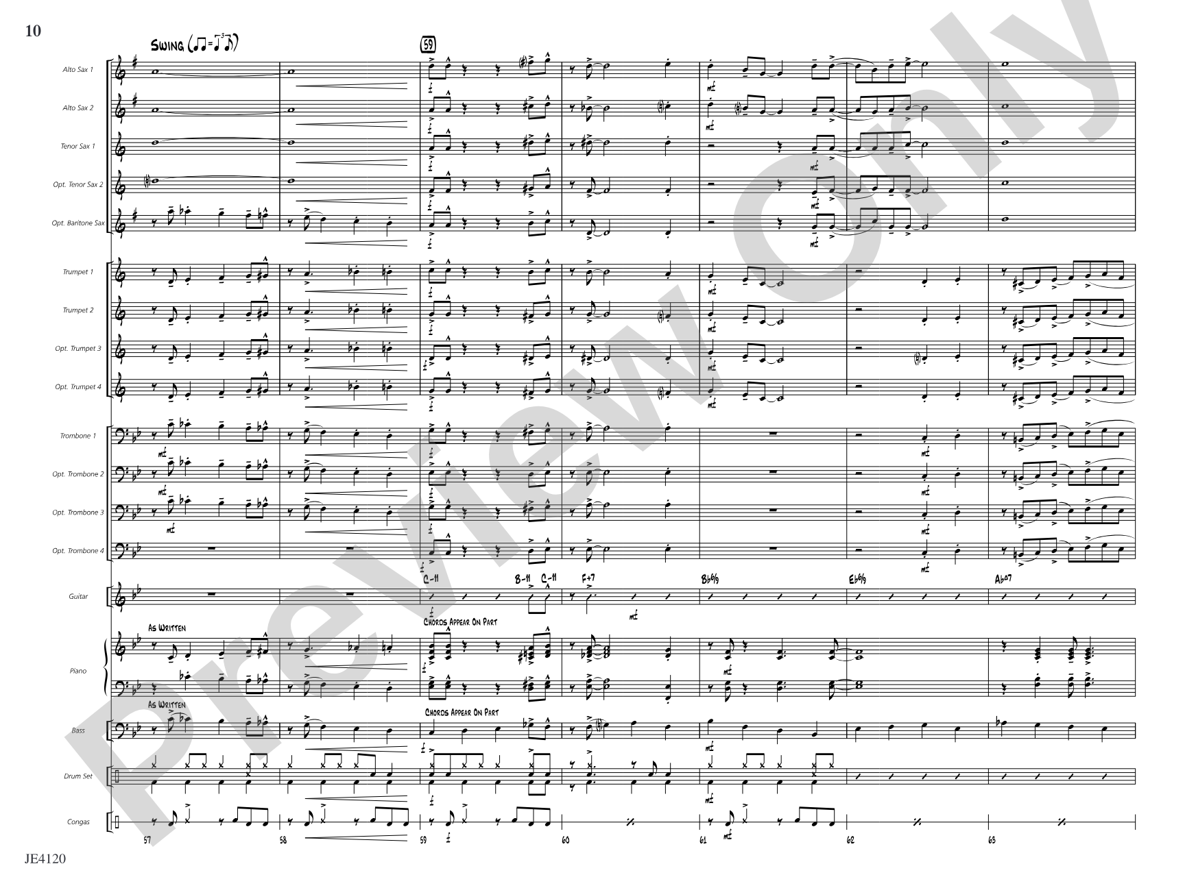 Greensleeves: Jazz Ensemble Conductor Score & Parts