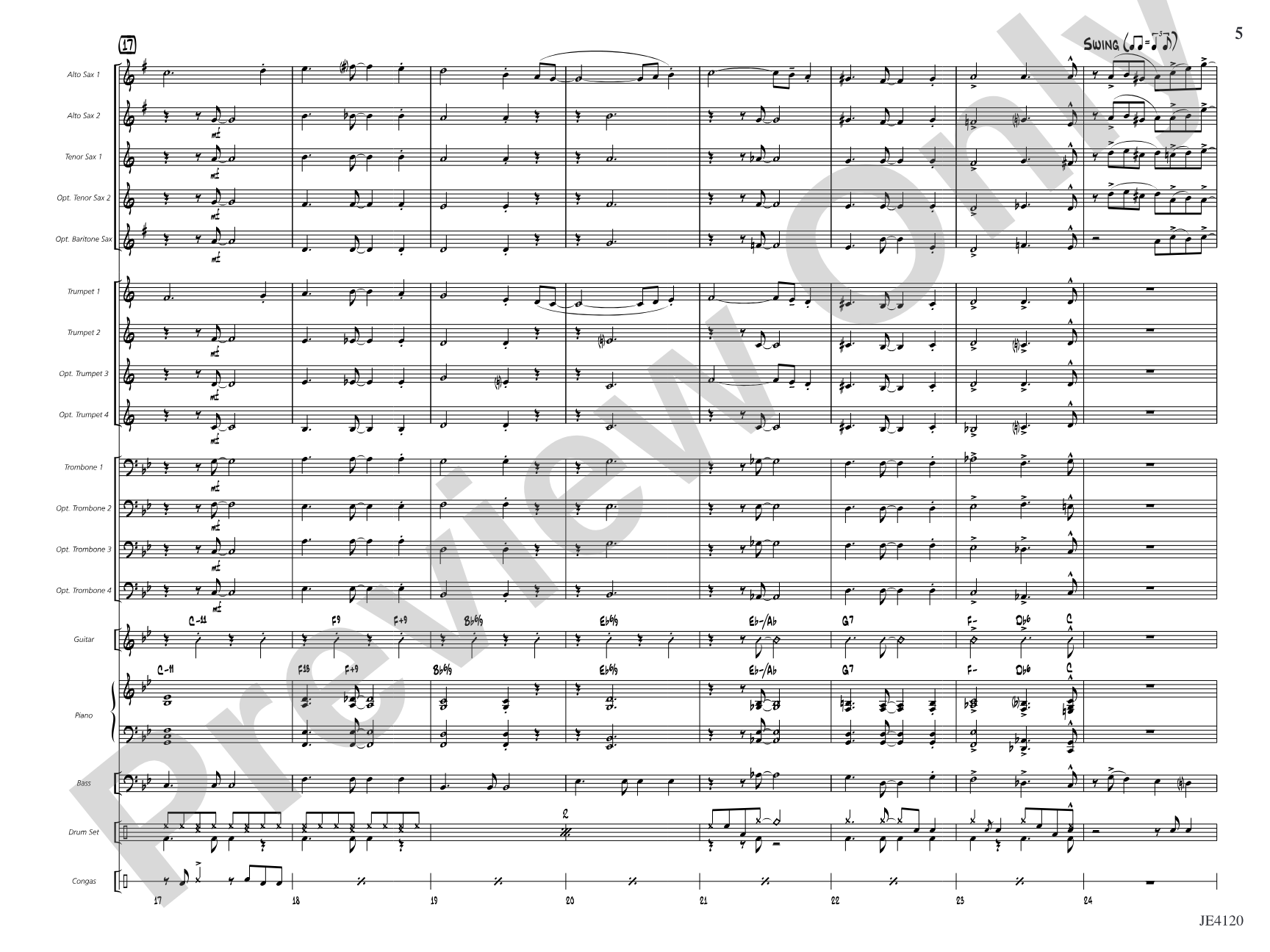 Greensleeves: Jazz Ensemble Conductor Score & Parts