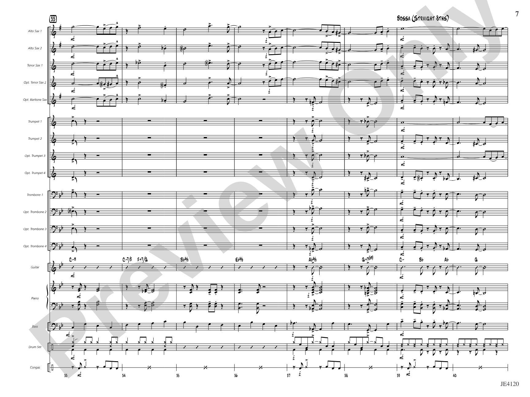 Greensleeves: Jazz Ensemble Conductor Score & Parts