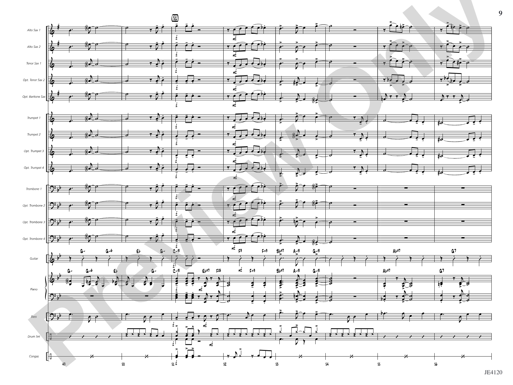 Greensleeves: Jazz Ensemble Conductor Score & Parts