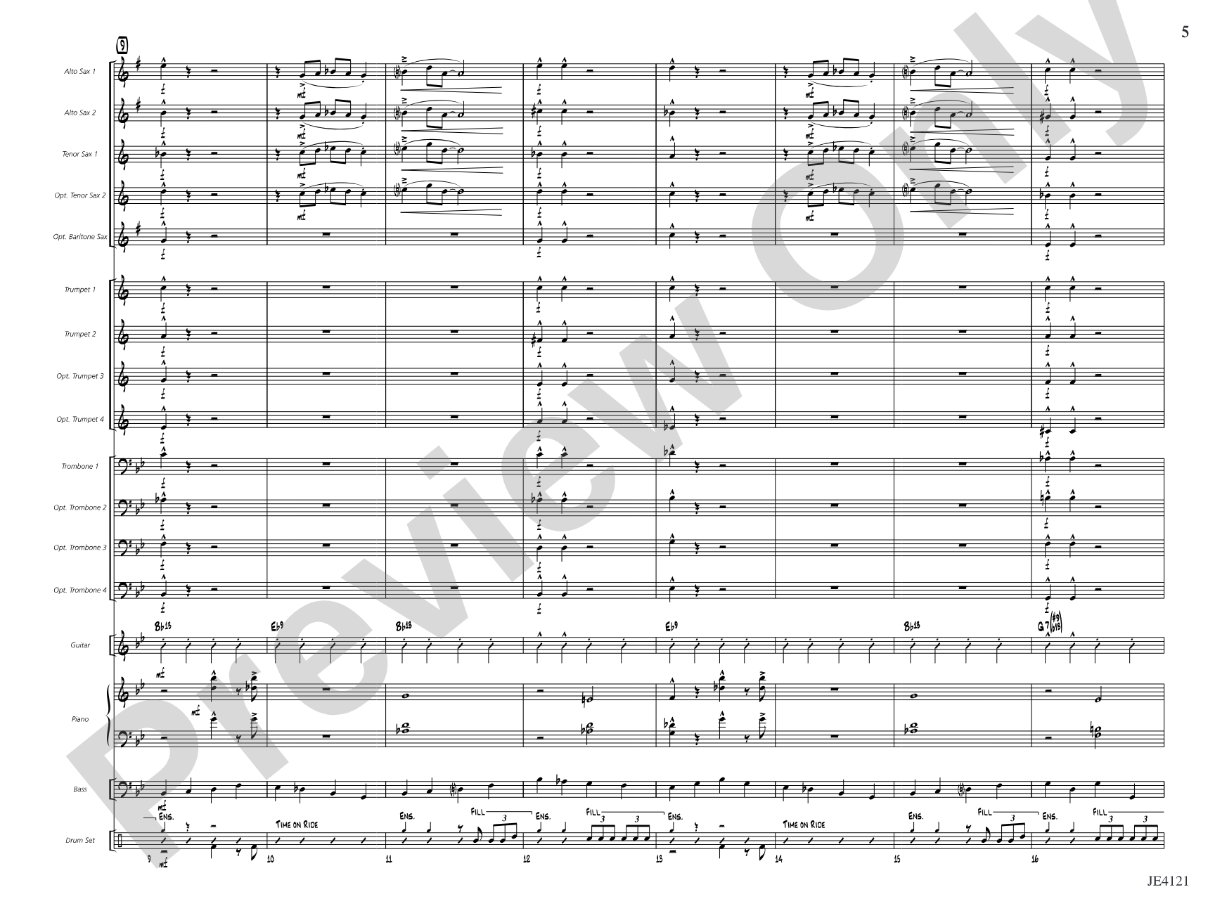 Bop!: Jazz Ensemble Conductor Score & Parts