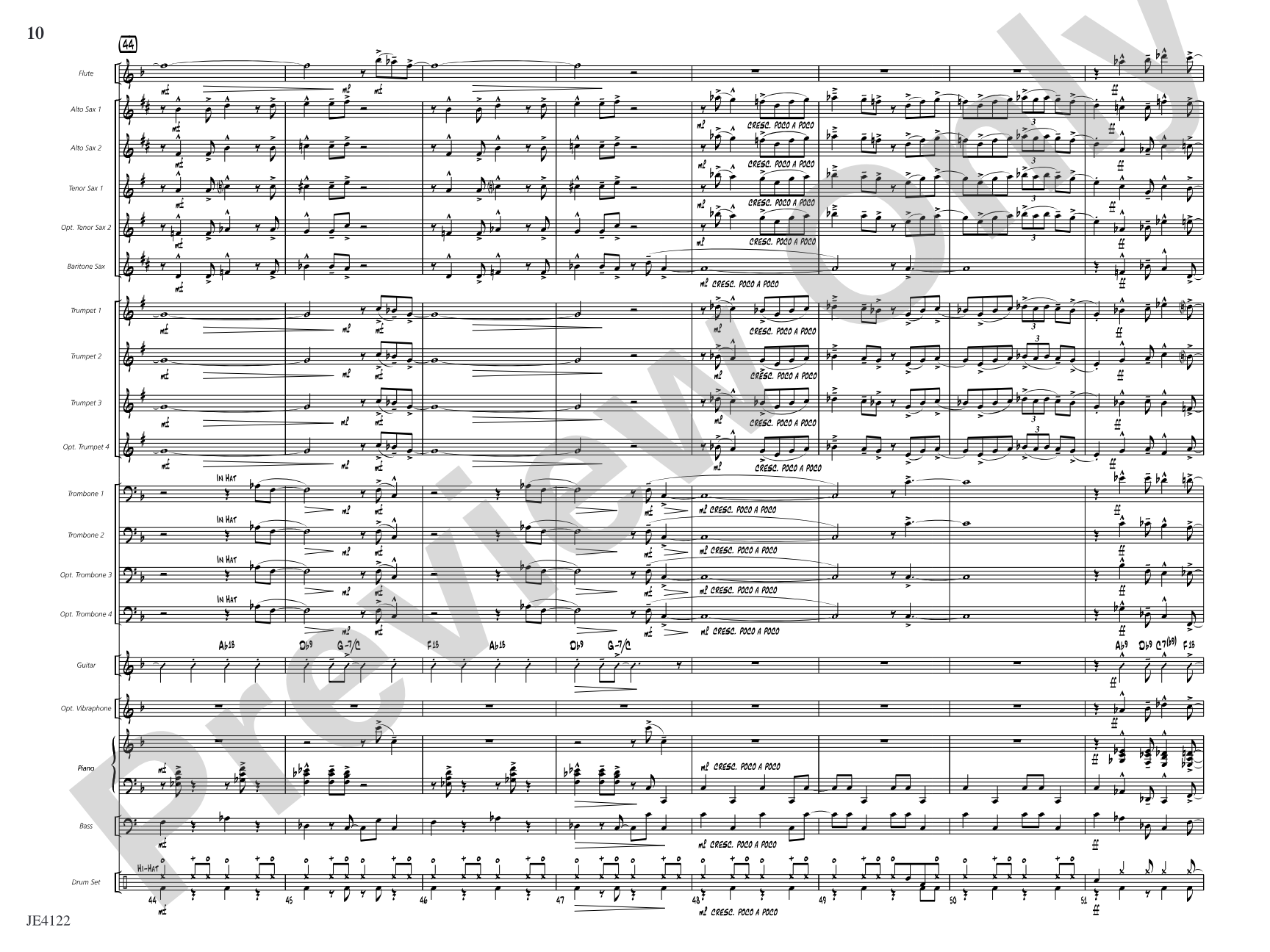 A Minor Shade of Blue: Jazz Ensemble Conductor Score & Parts