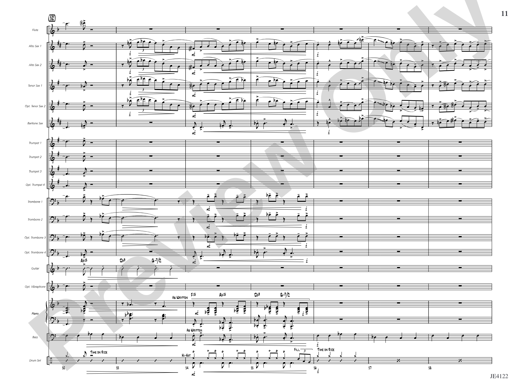 A Minor Shade of Blue: Jazz Ensemble Conductor Score & Parts