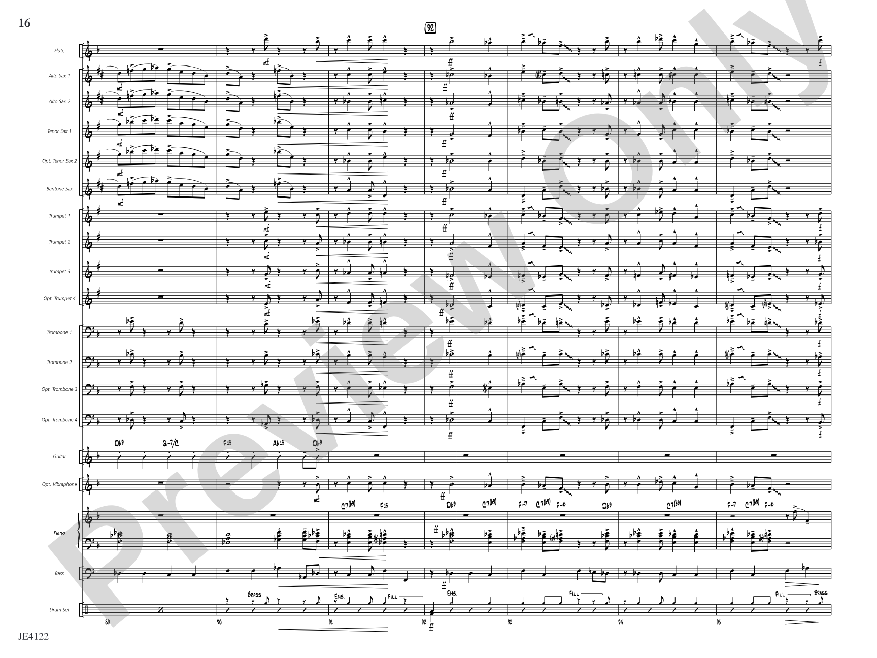 A Minor Shade of Blue: Jazz Ensemble Conductor Score & Parts