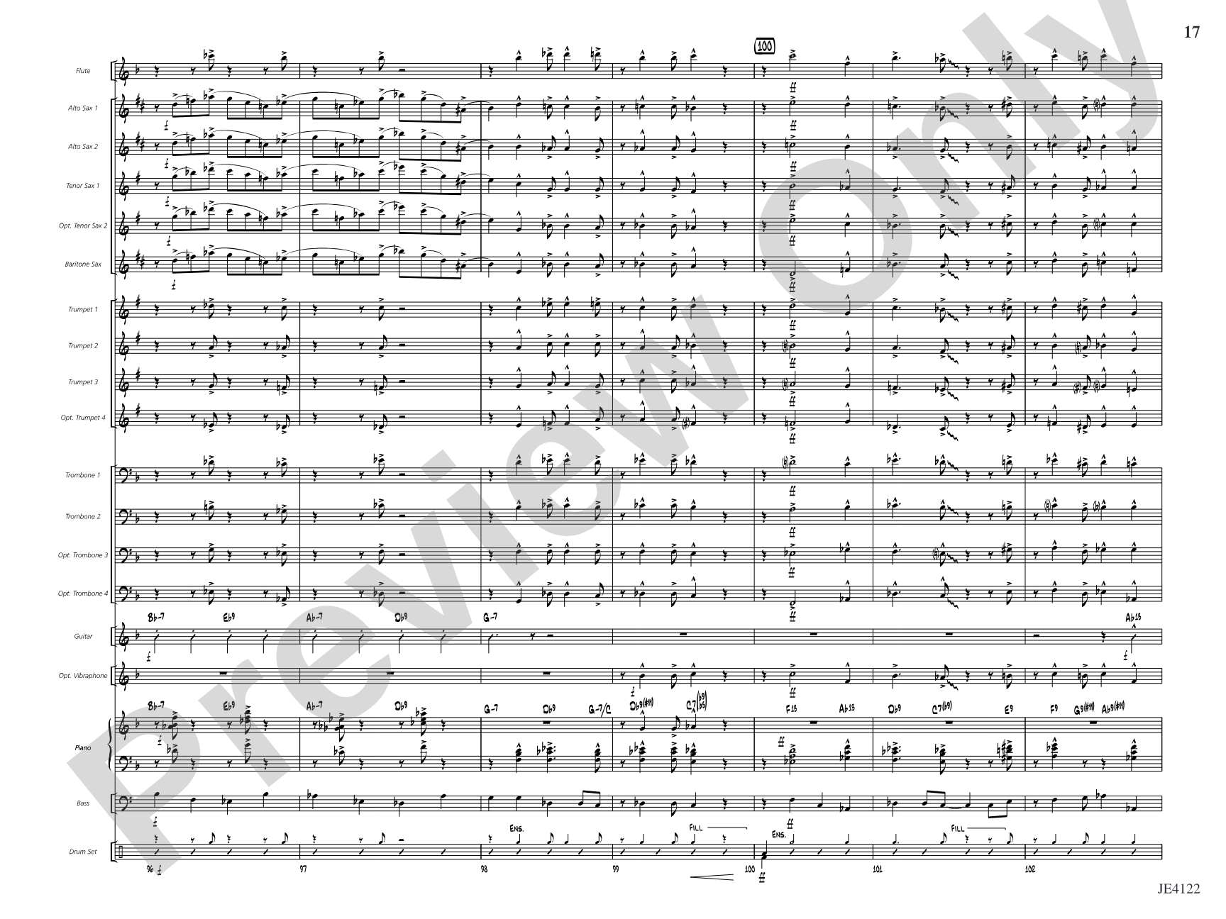 A Minor Shade of Blue: Jazz Ensemble Conductor Score & Parts