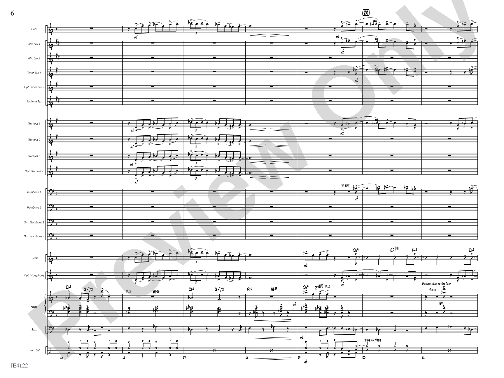 A Minor Shade of Blue: Jazz Ensemble Conductor Score & Parts