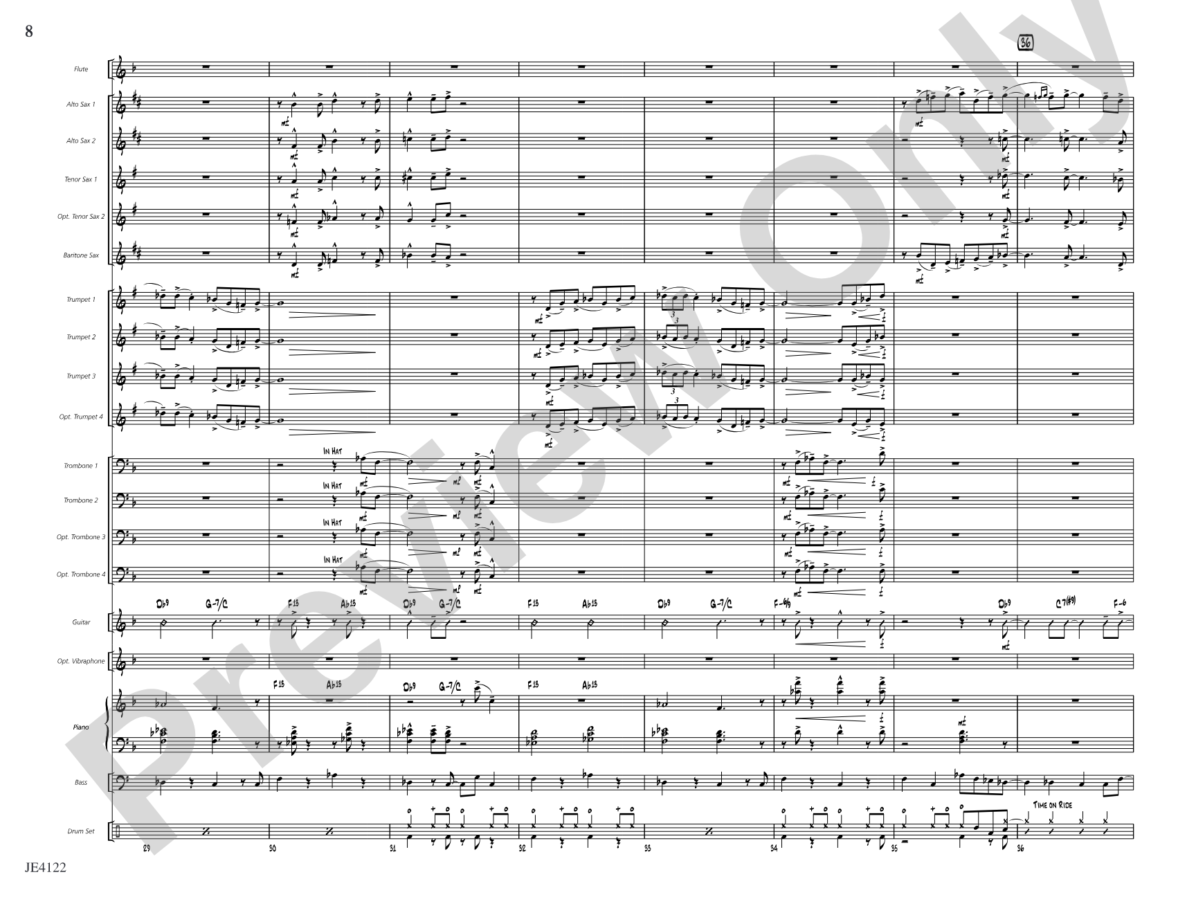 A Minor Shade of Blue: Jazz Ensemble Conductor Score & Parts