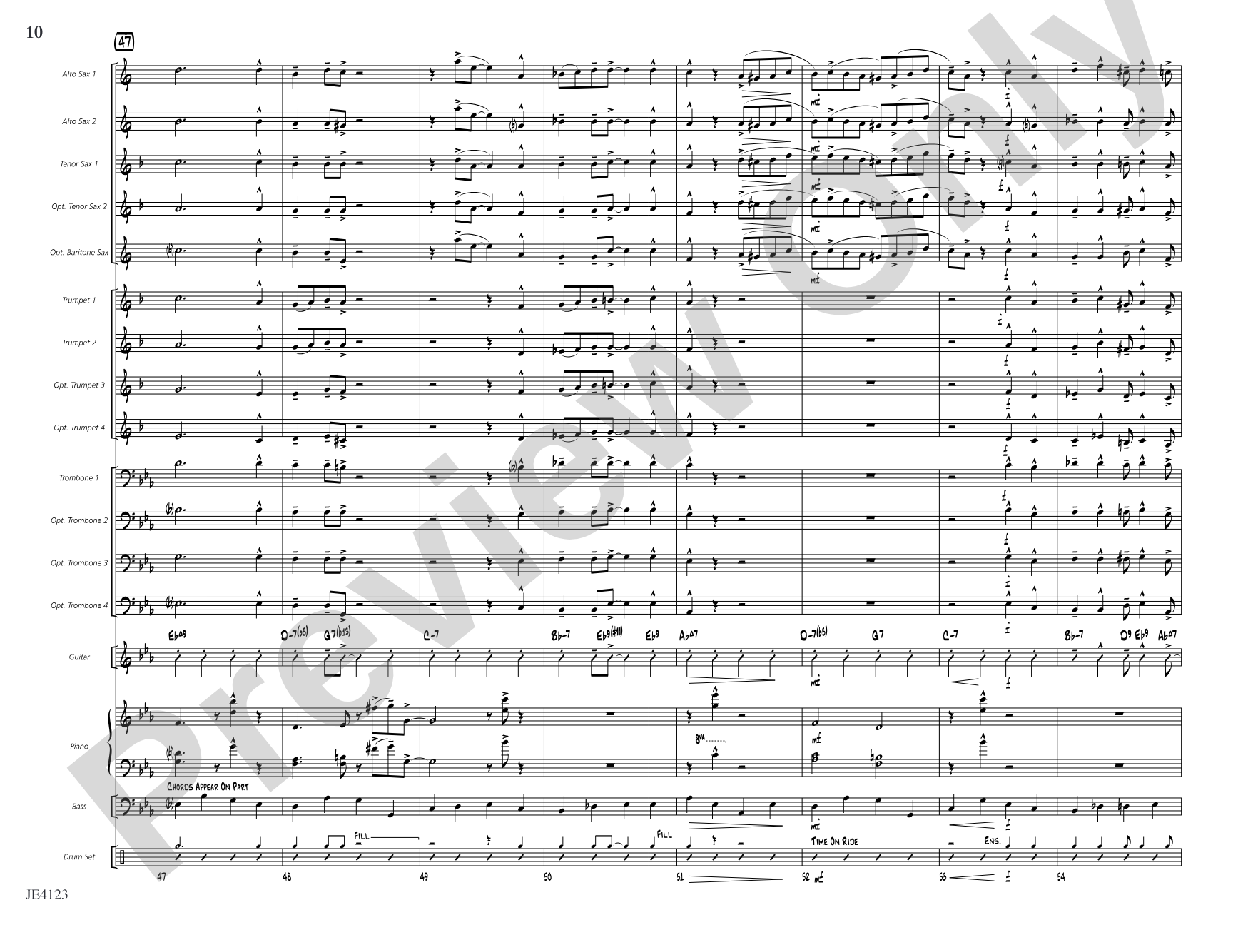 Relaxin' in Rhythm: Jazz Ensemble Conductor Score & Parts