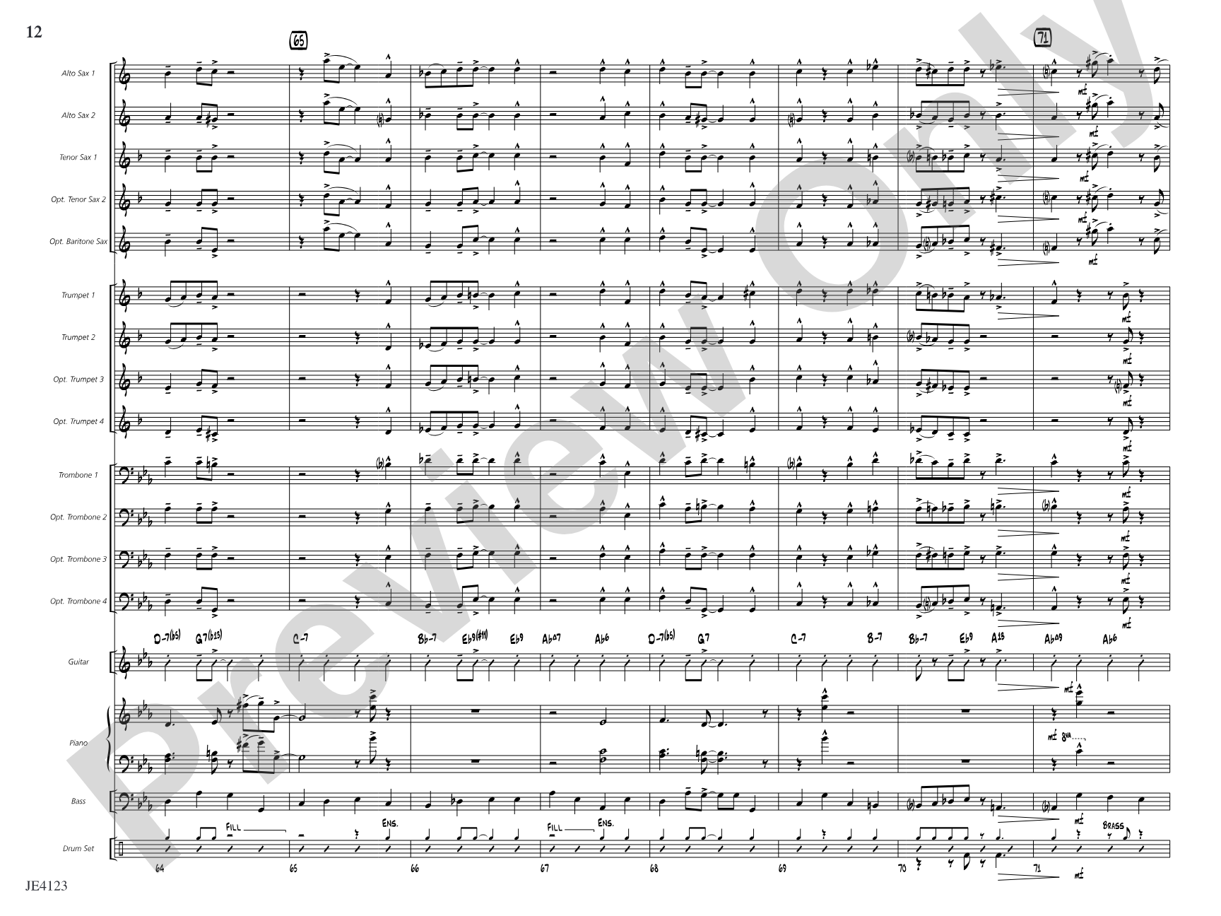 Relaxin' in Rhythm: Jazz Ensemble Conductor Score & Parts