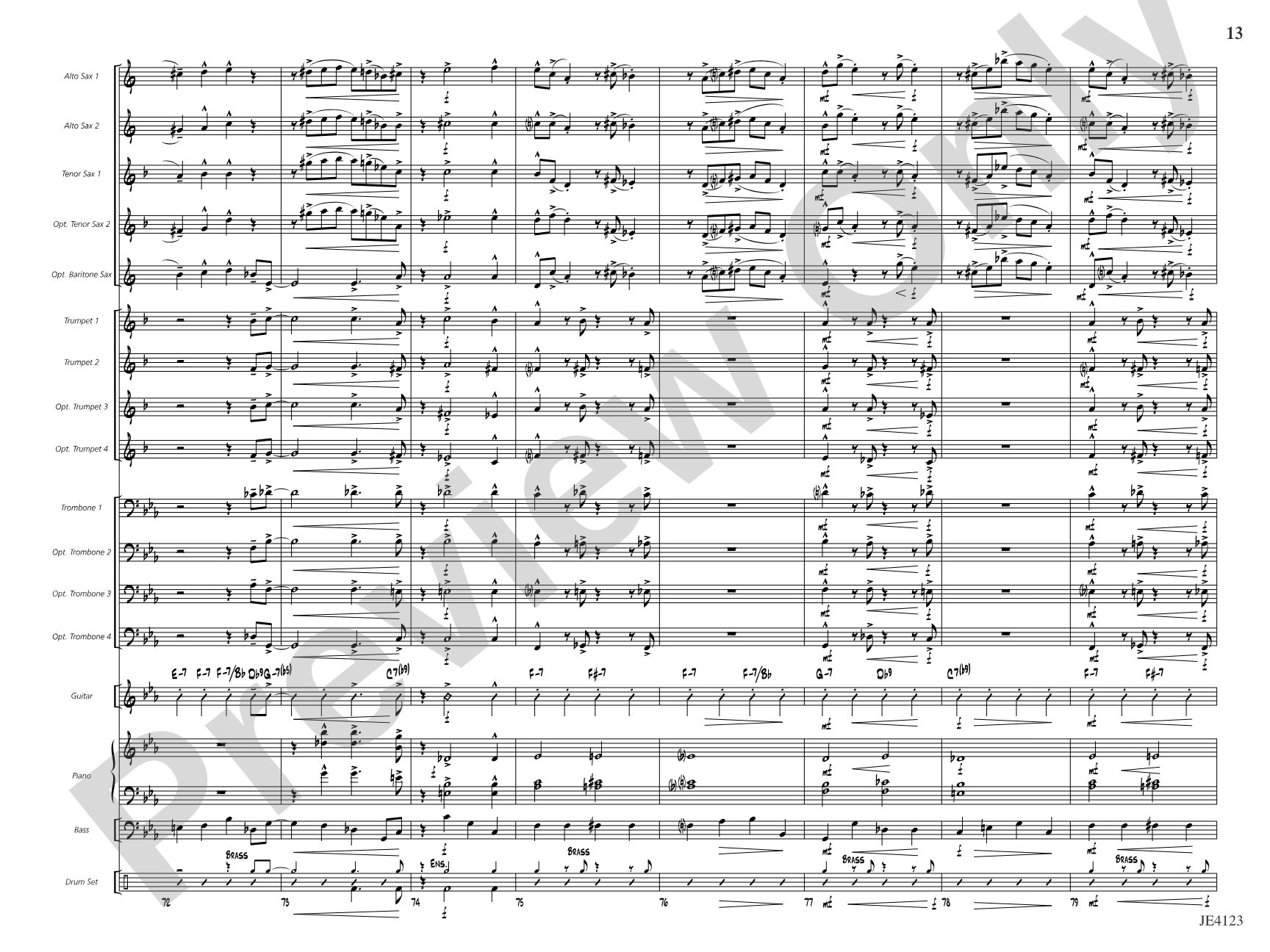 Relaxin' in Rhythm: Jazz Ensemble Conductor Score & Parts