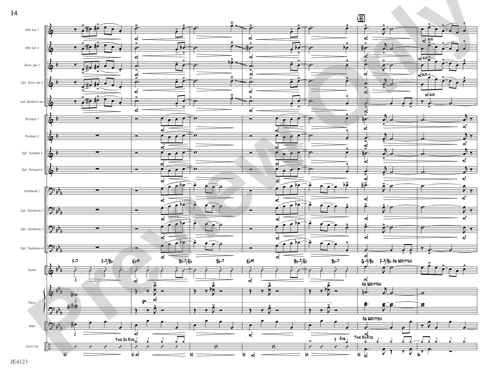 Relaxin' in Rhythm: Jazz Ensemble Conductor Score & Parts