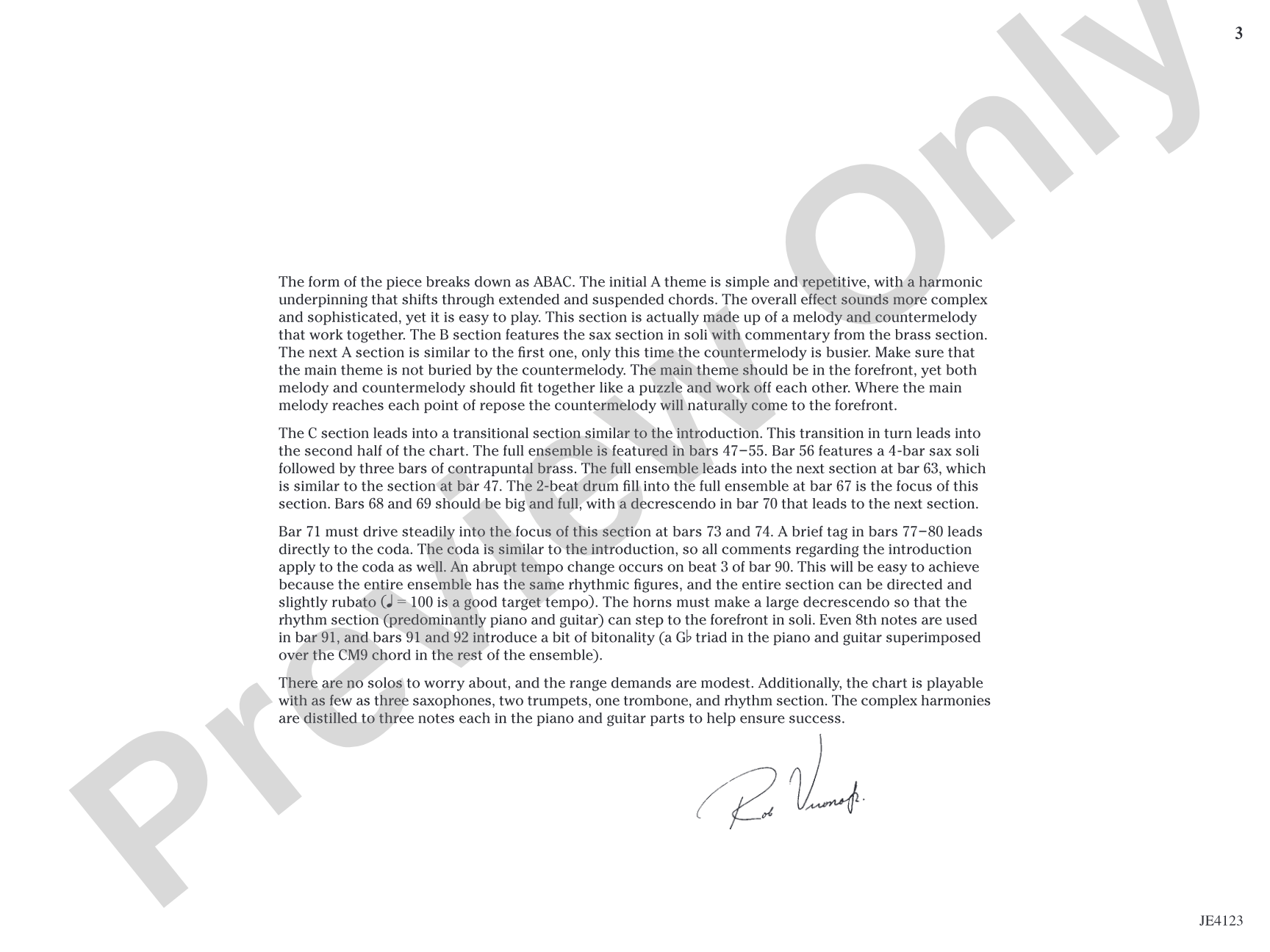 Relaxin' in Rhythm: Jazz Ensemble Conductor Score & Parts