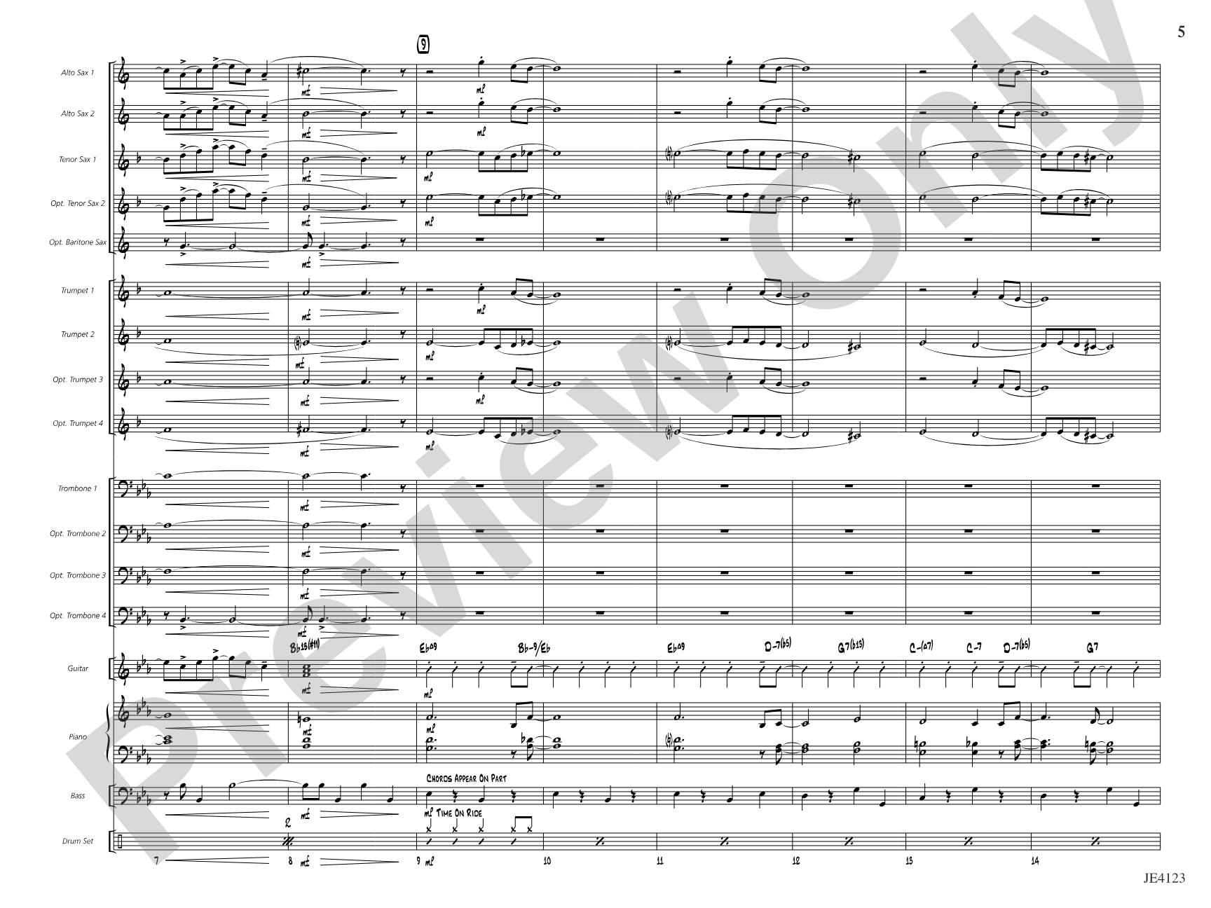 Relaxin' in Rhythm: Jazz Ensemble Conductor Score & Parts
