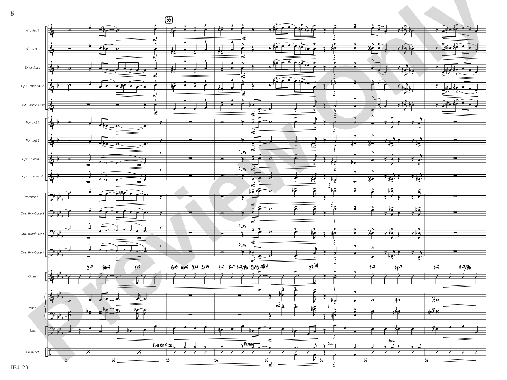 Relaxin' in Rhythm: Jazz Ensemble Conductor Score & Parts