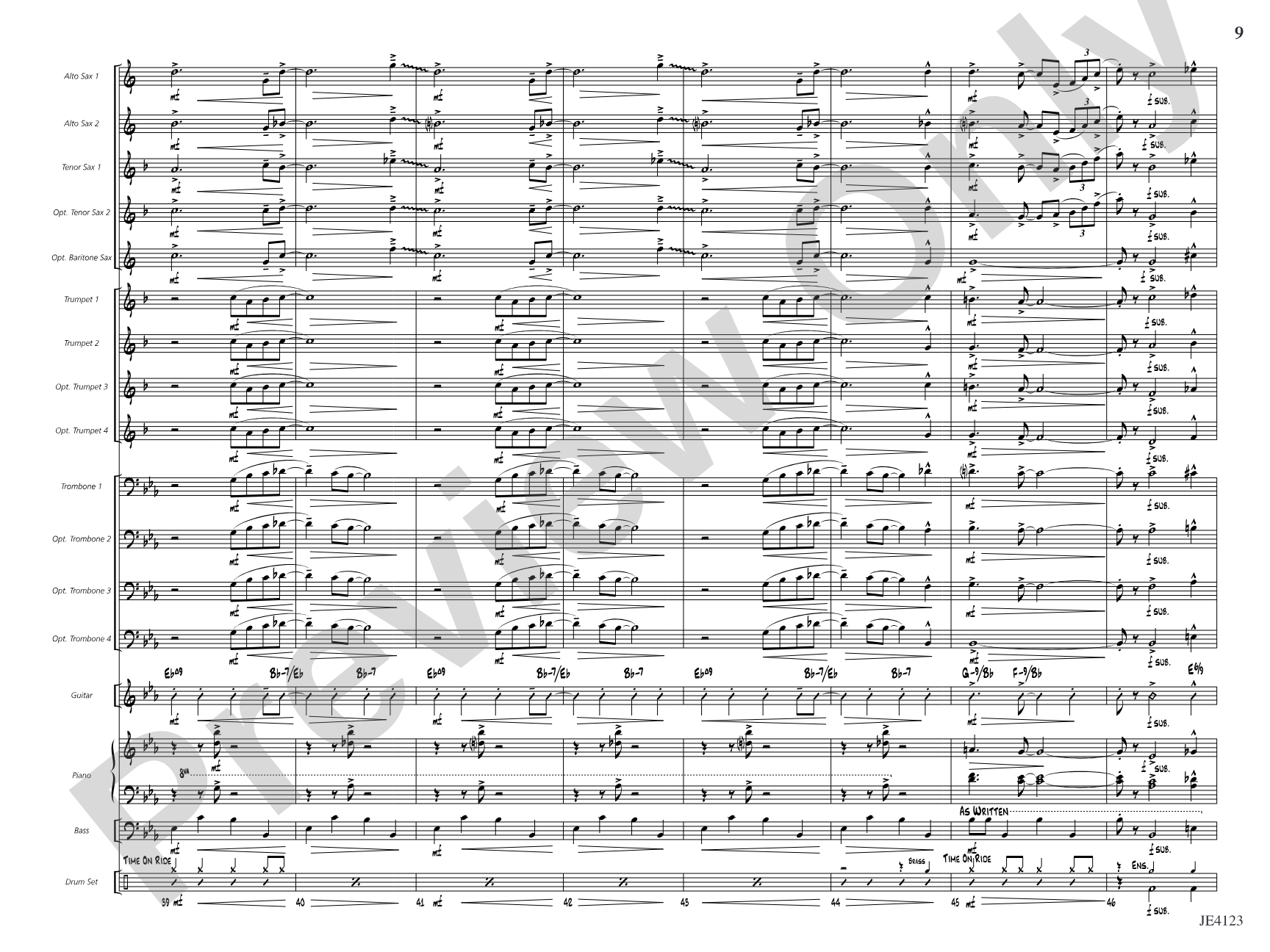 Relaxin' in Rhythm: Jazz Ensemble Conductor Score & Parts