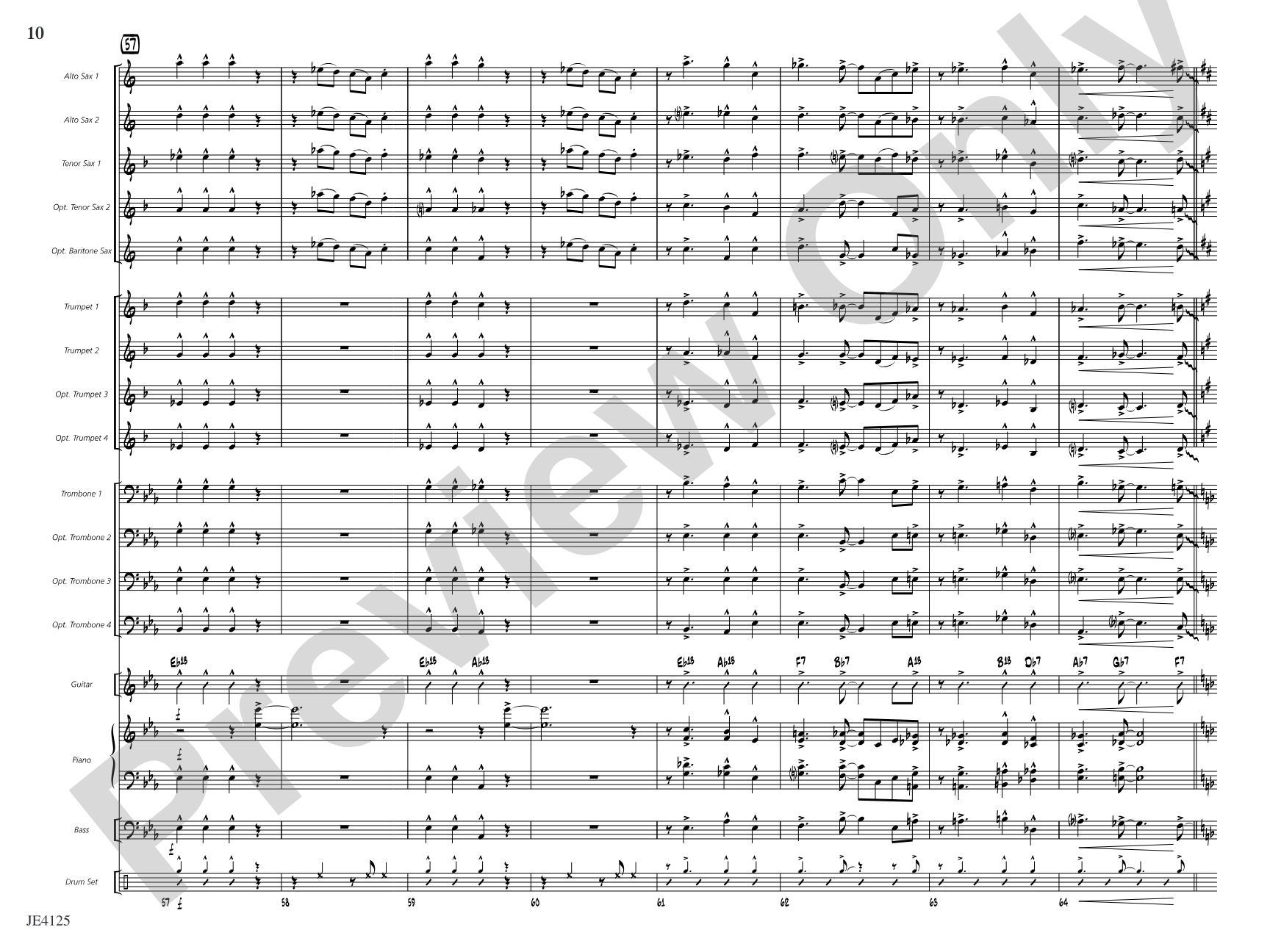 Front Burner Blues: Jazz Ensemble Conductor Score & Parts
