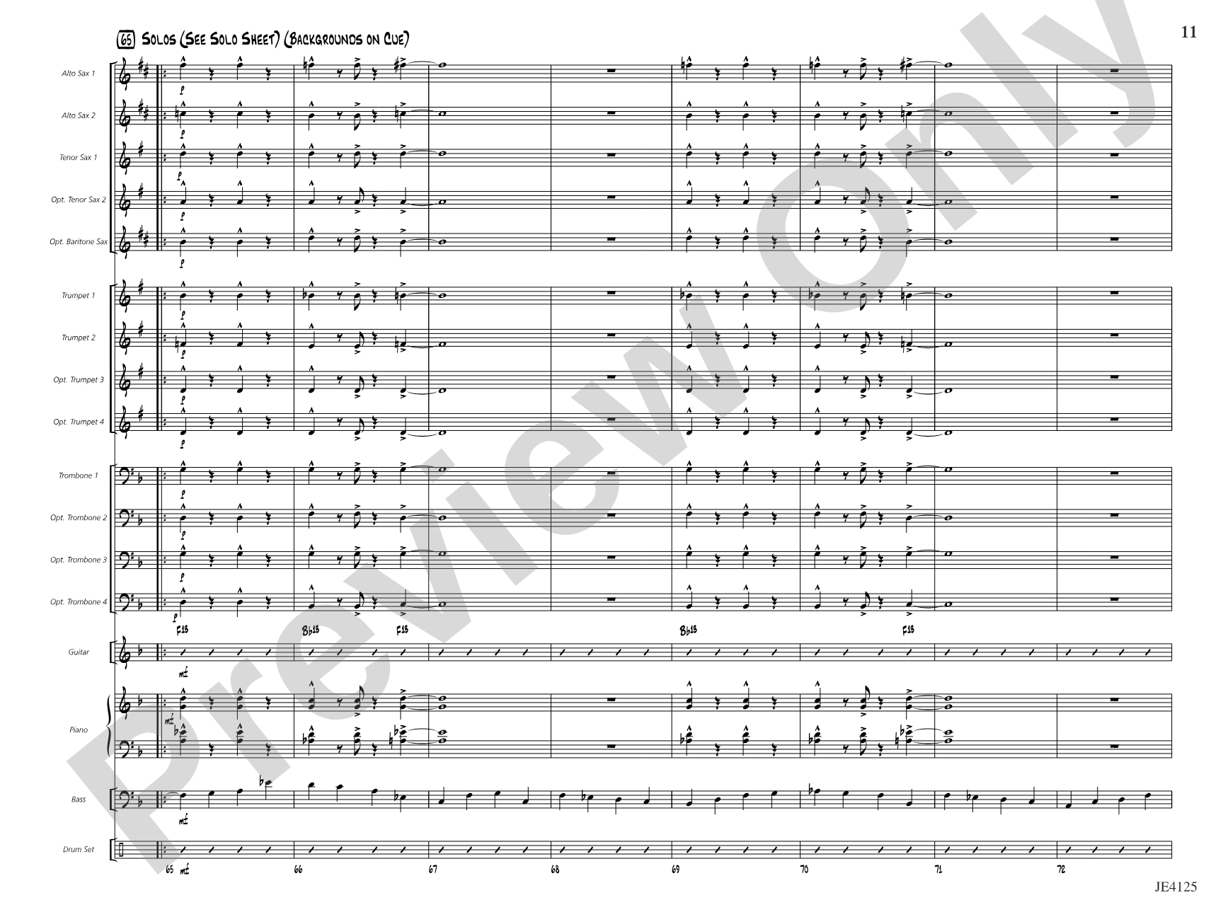 Front Burner Blues: Jazz Ensemble Conductor Score & Parts