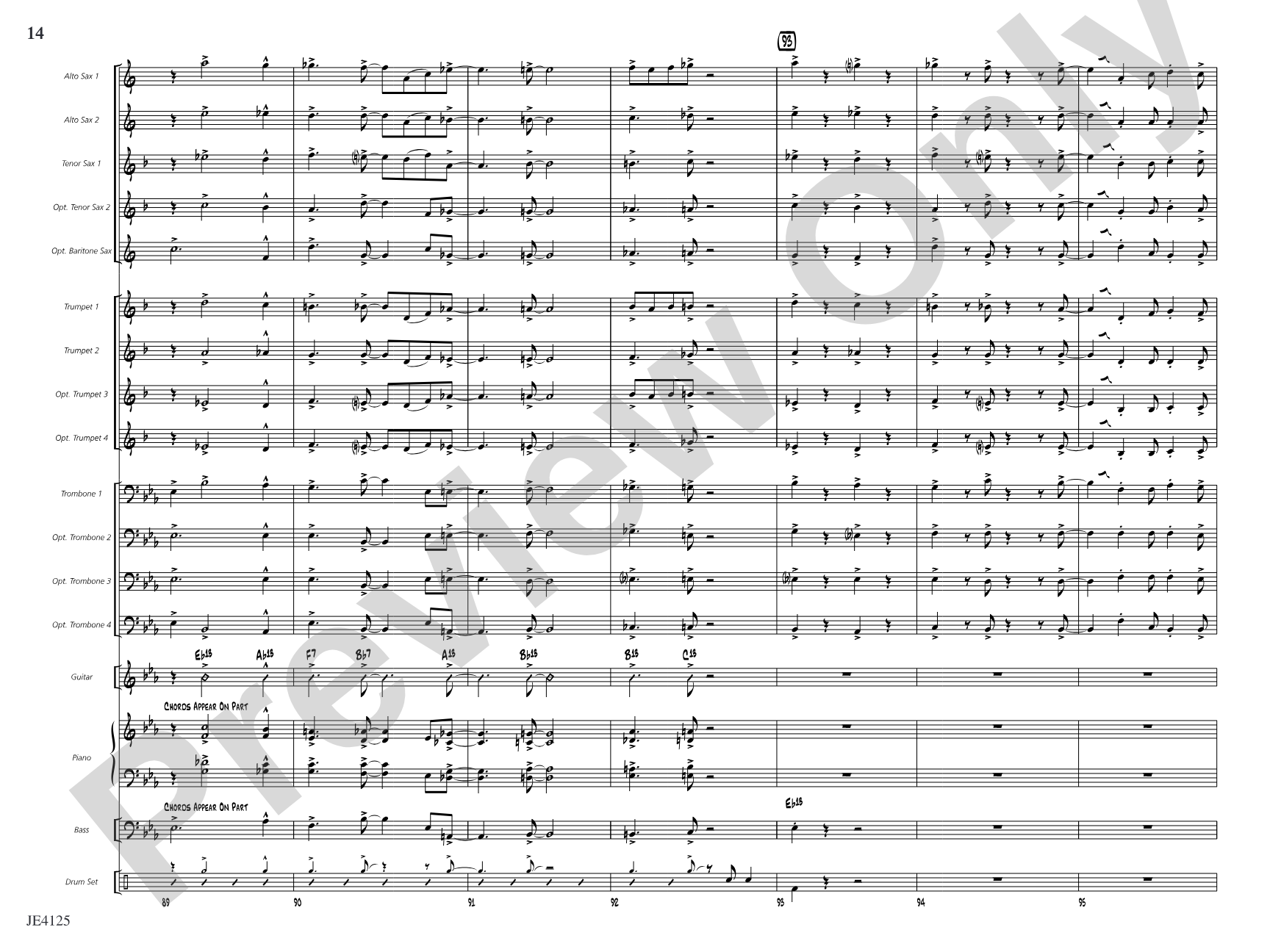 Front Burner Blues: Jazz Ensemble Conductor Score & Parts