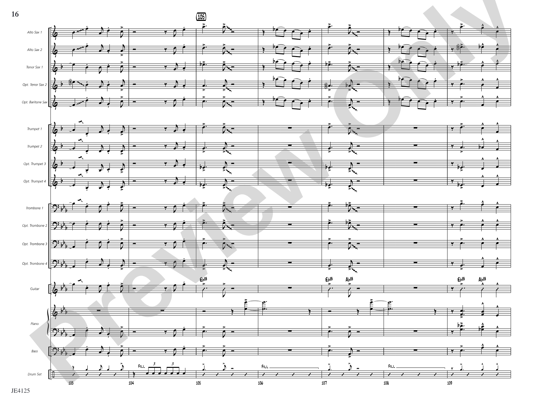 Front Burner Blues: Jazz Ensemble Conductor Score & Parts