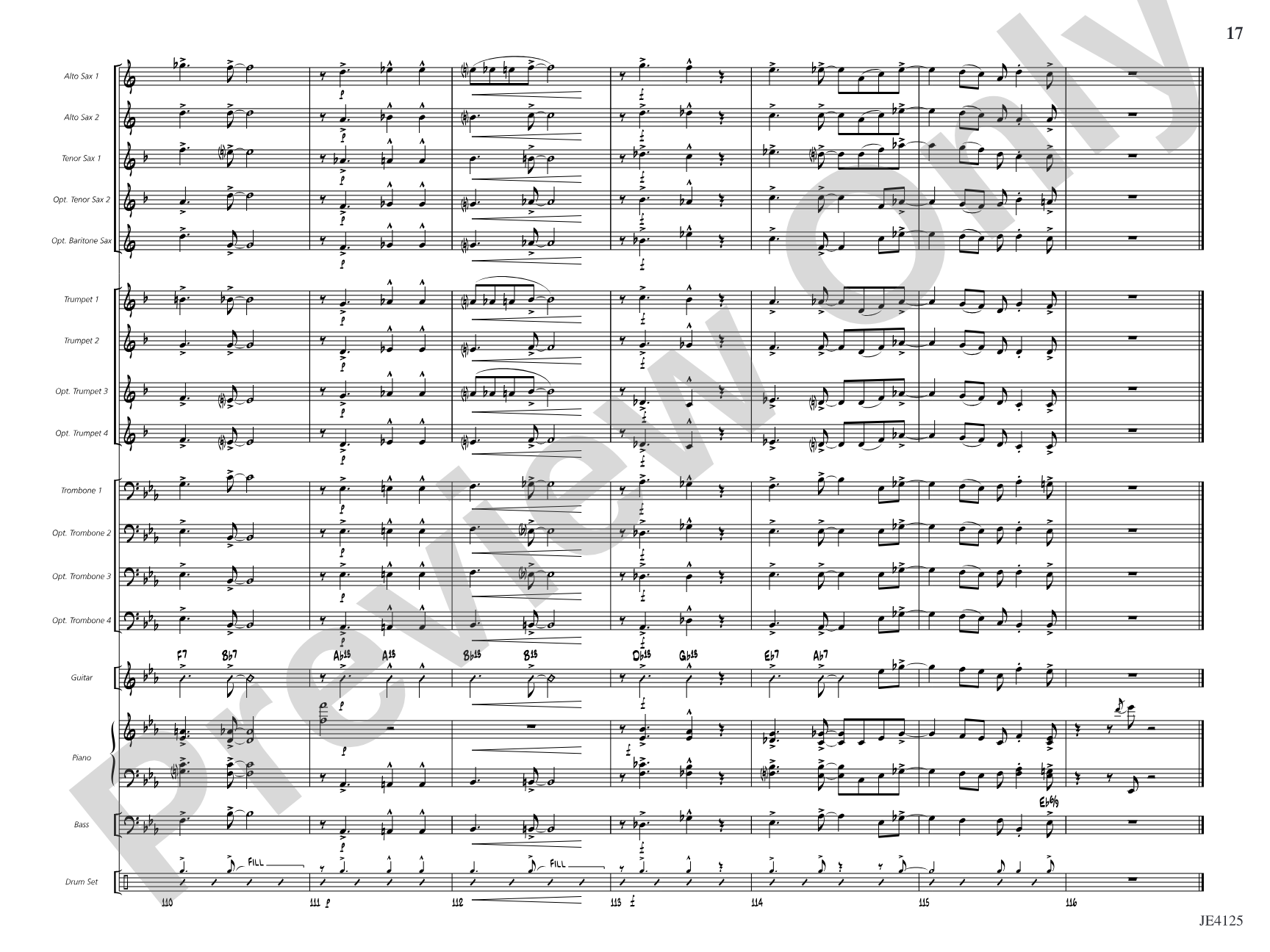 Front Burner Blues: Jazz Ensemble Conductor Score & Parts