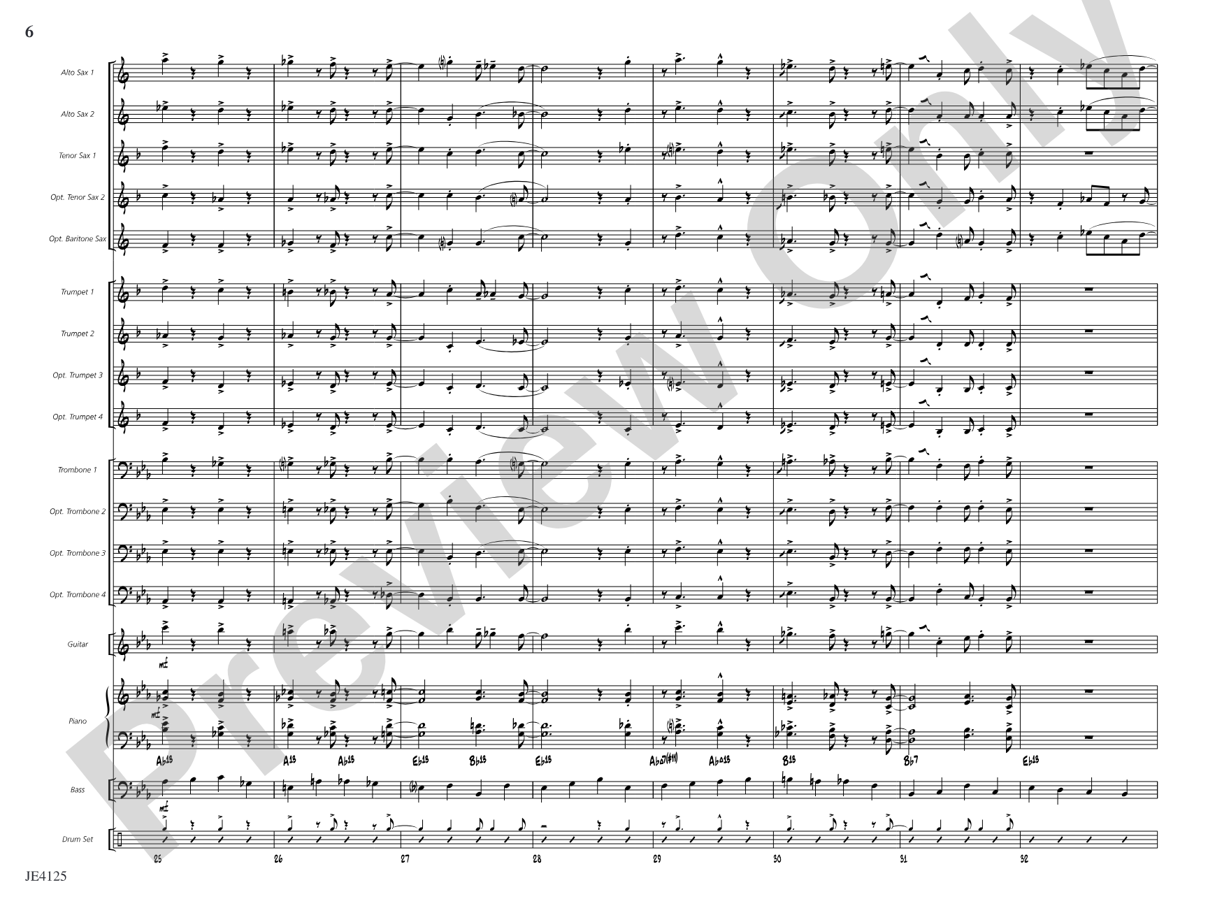 Front Burner Blues: Jazz Ensemble Conductor Score & Parts