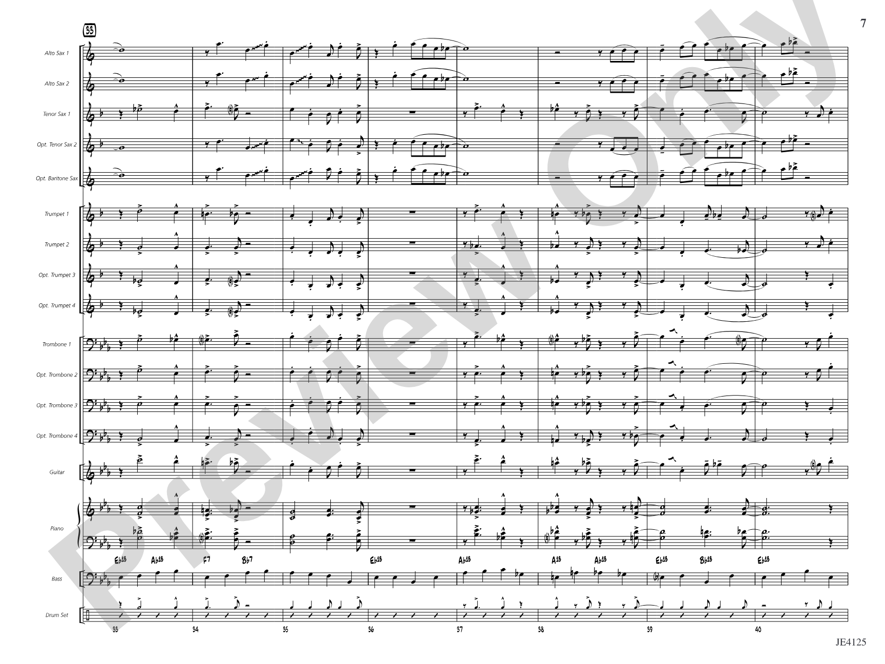 Front Burner Blues: Jazz Ensemble Conductor Score & Parts