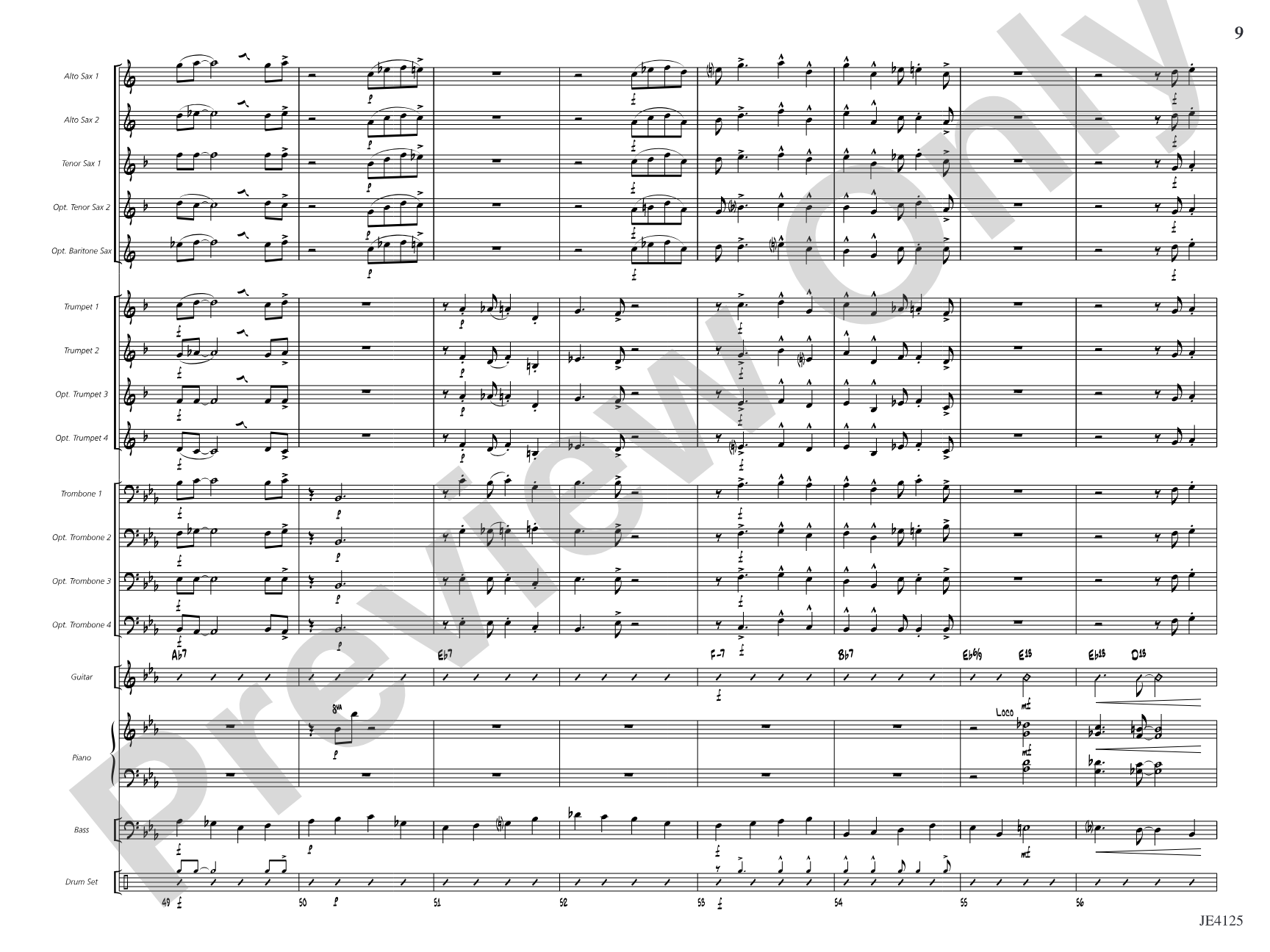 Front Burner Blues: Jazz Ensemble Conductor Score & Parts
