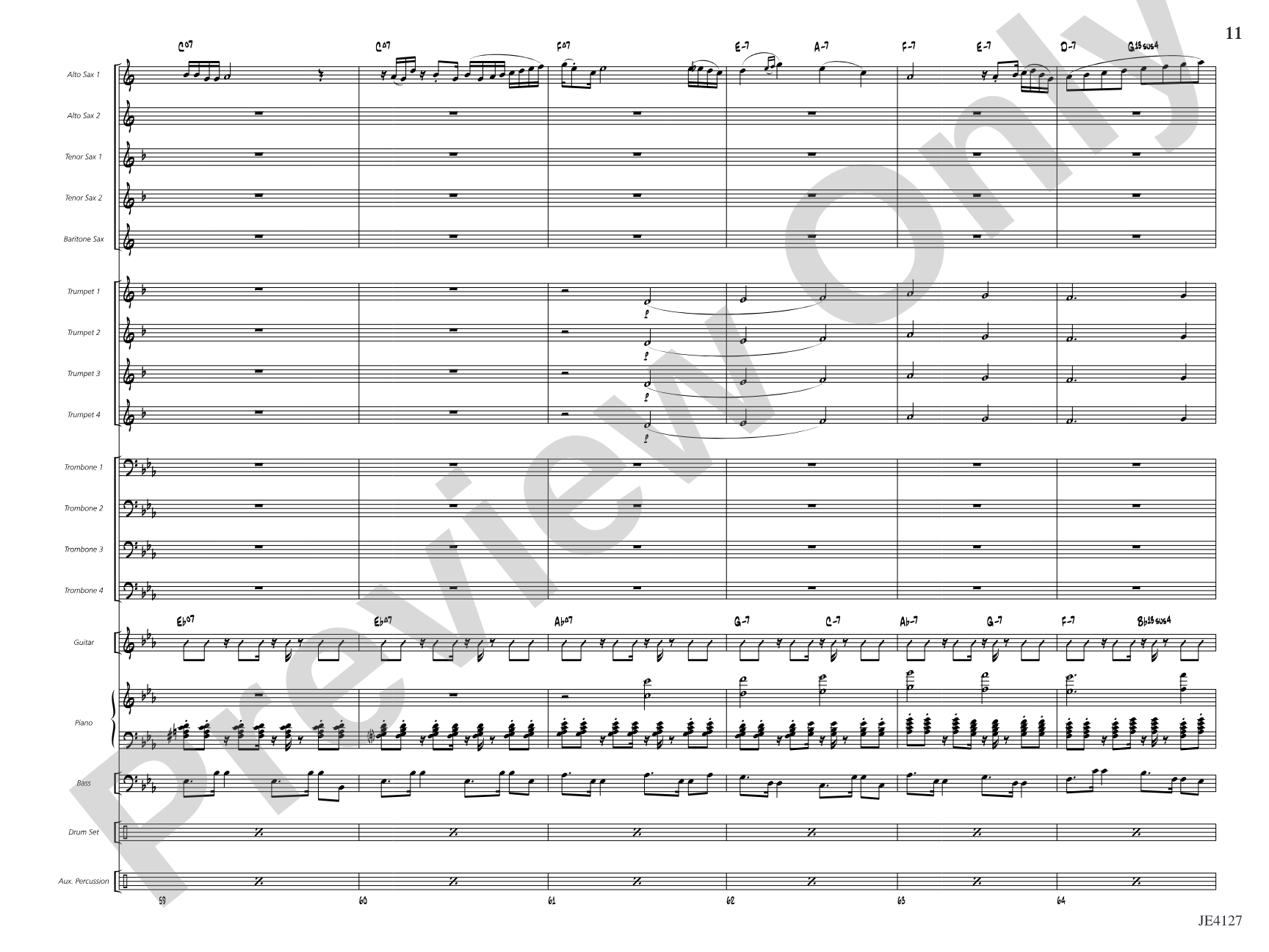 Blue Sky for a Rainy Day: Jazz Ensemble Conductor Score & Parts