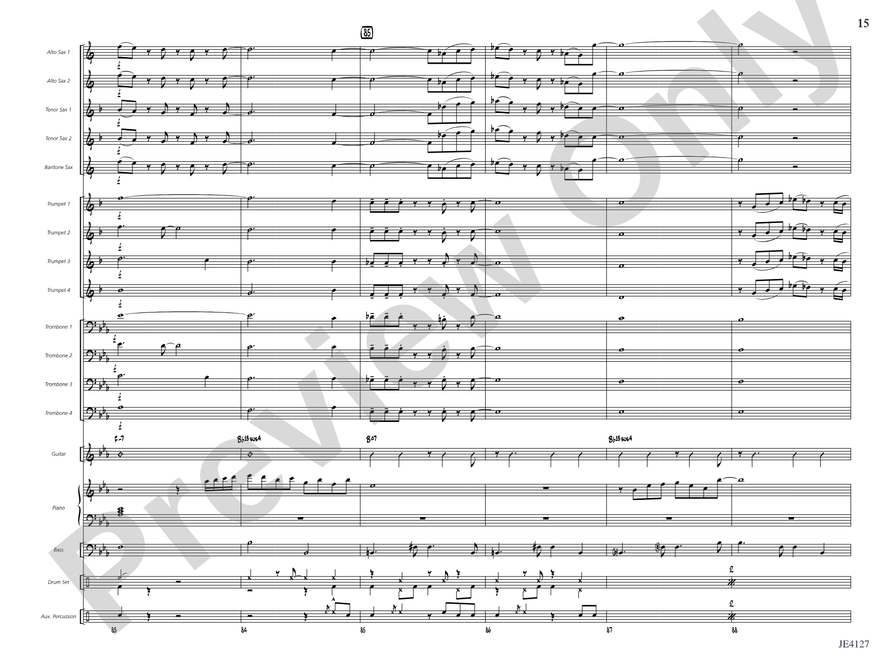 Blue Sky for a Rainy Day: Jazz Ensemble Conductor Score & Parts