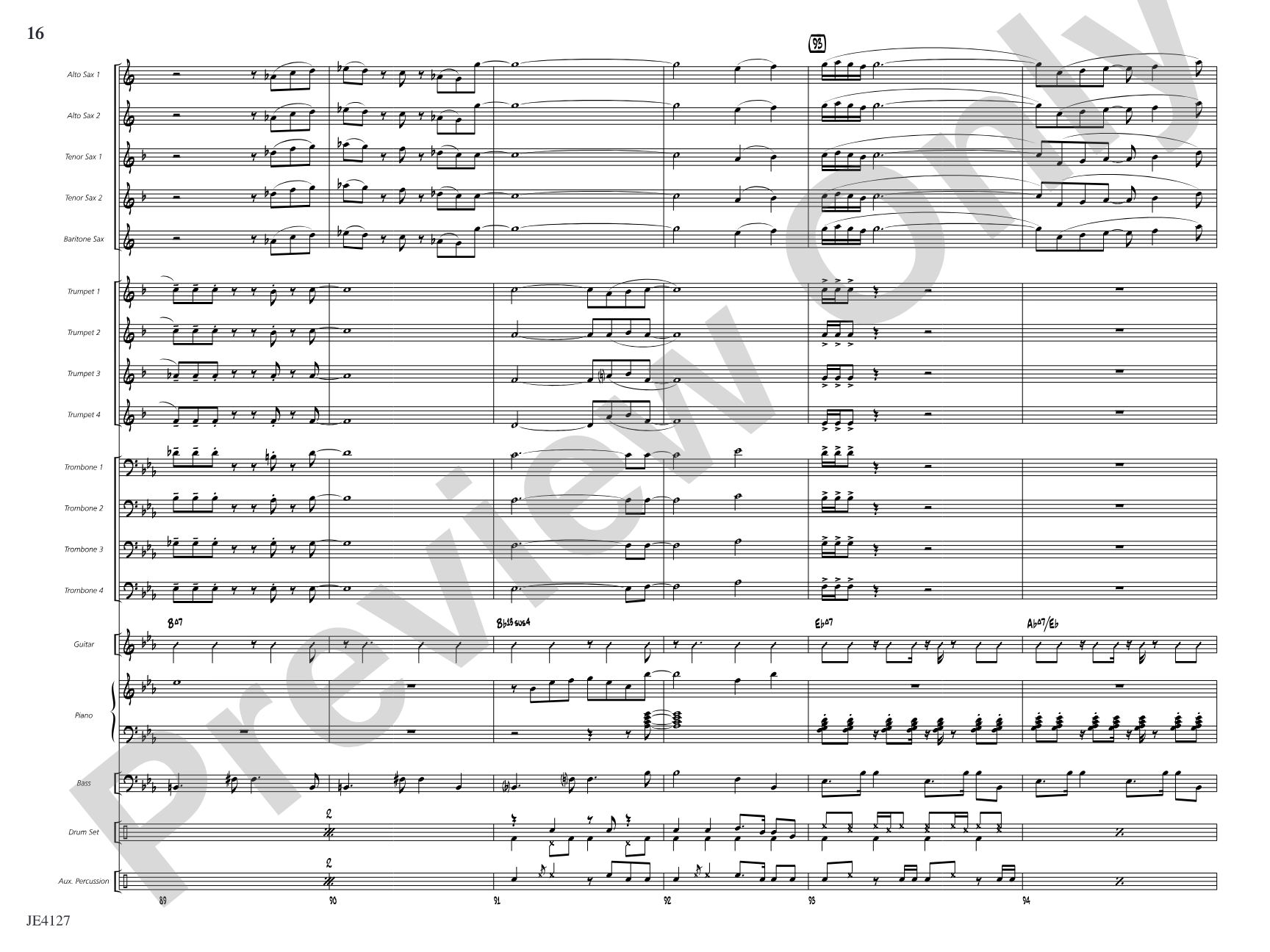 Blue Sky for a Rainy Day: Jazz Ensemble Conductor Score & Parts